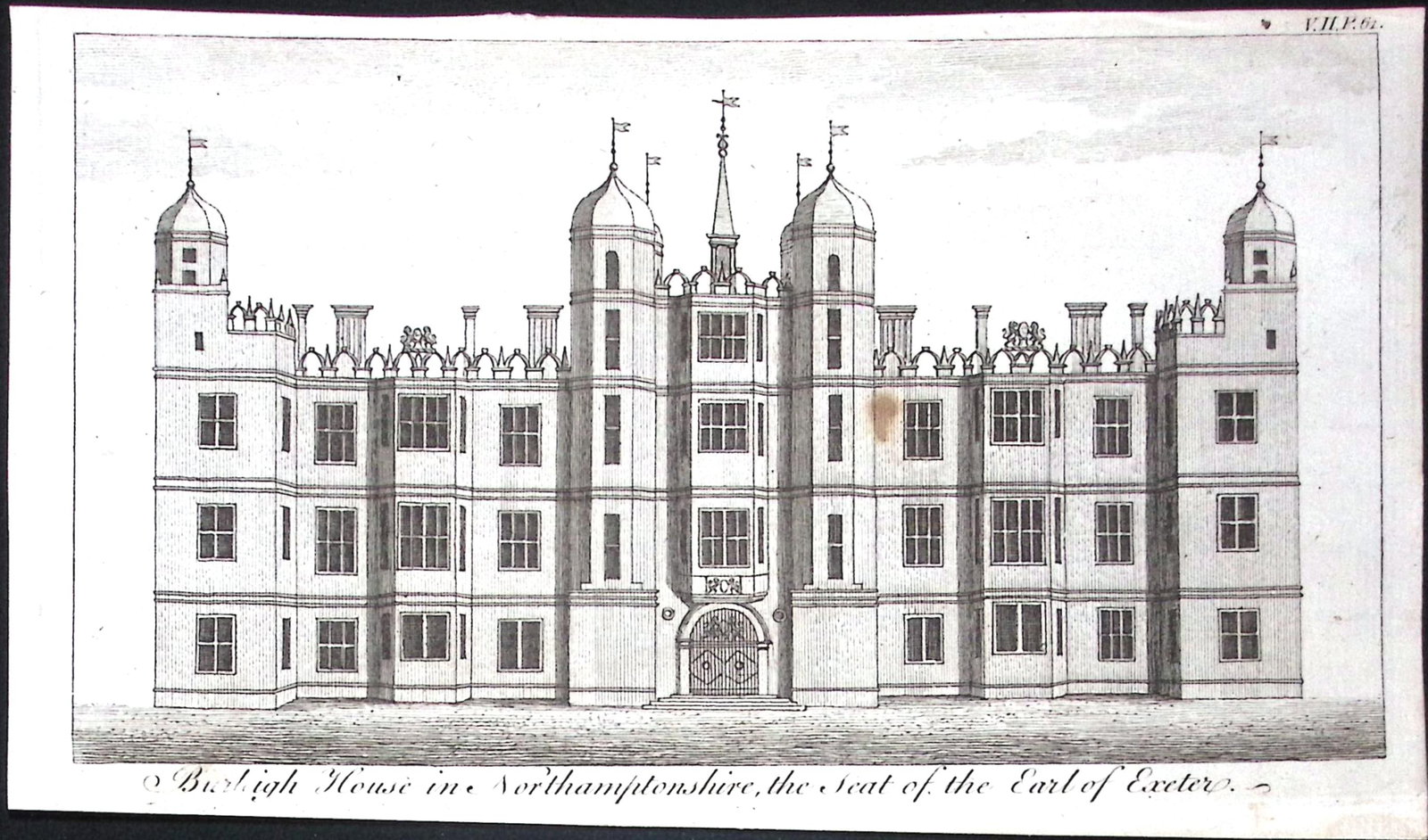 Peterborough Burghley House Rare Georgian Copper Antique 1776 Engraving-116.: Title: Peterborough Burghley House Rare Georgian Copper Antique 1776 Engraving-116. Description: This Nearly 250-Year-Old Antique Piece Was Removed from an Edition of. A New Display of the Beauties