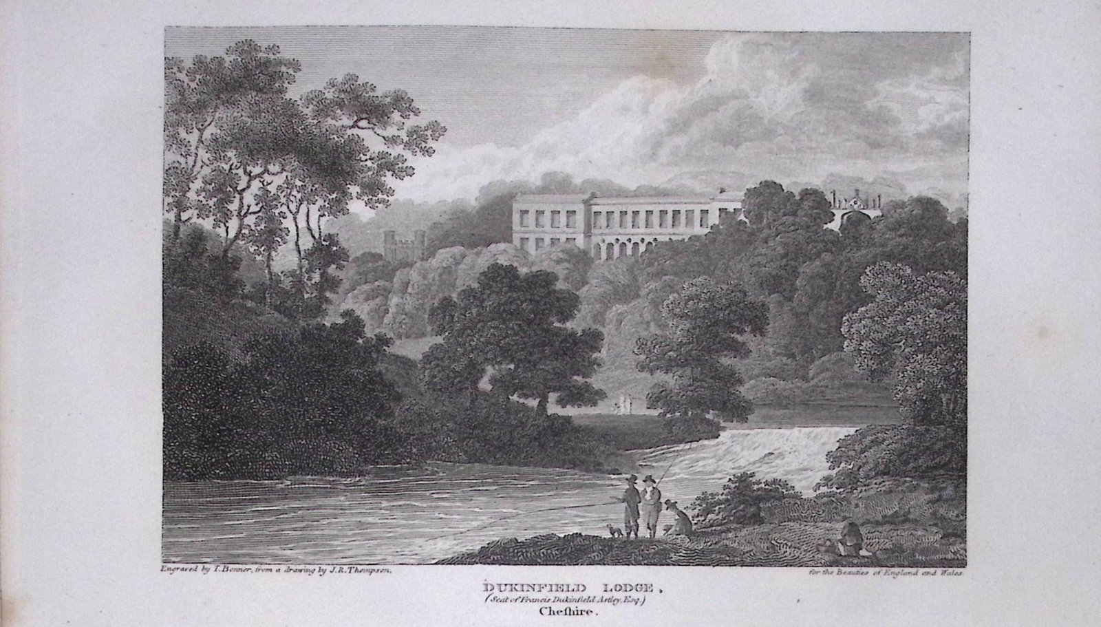 Dukinfield Lodge Cheshire Antique 224 Years-Old Steel-Engraving-71 (1 of 2)