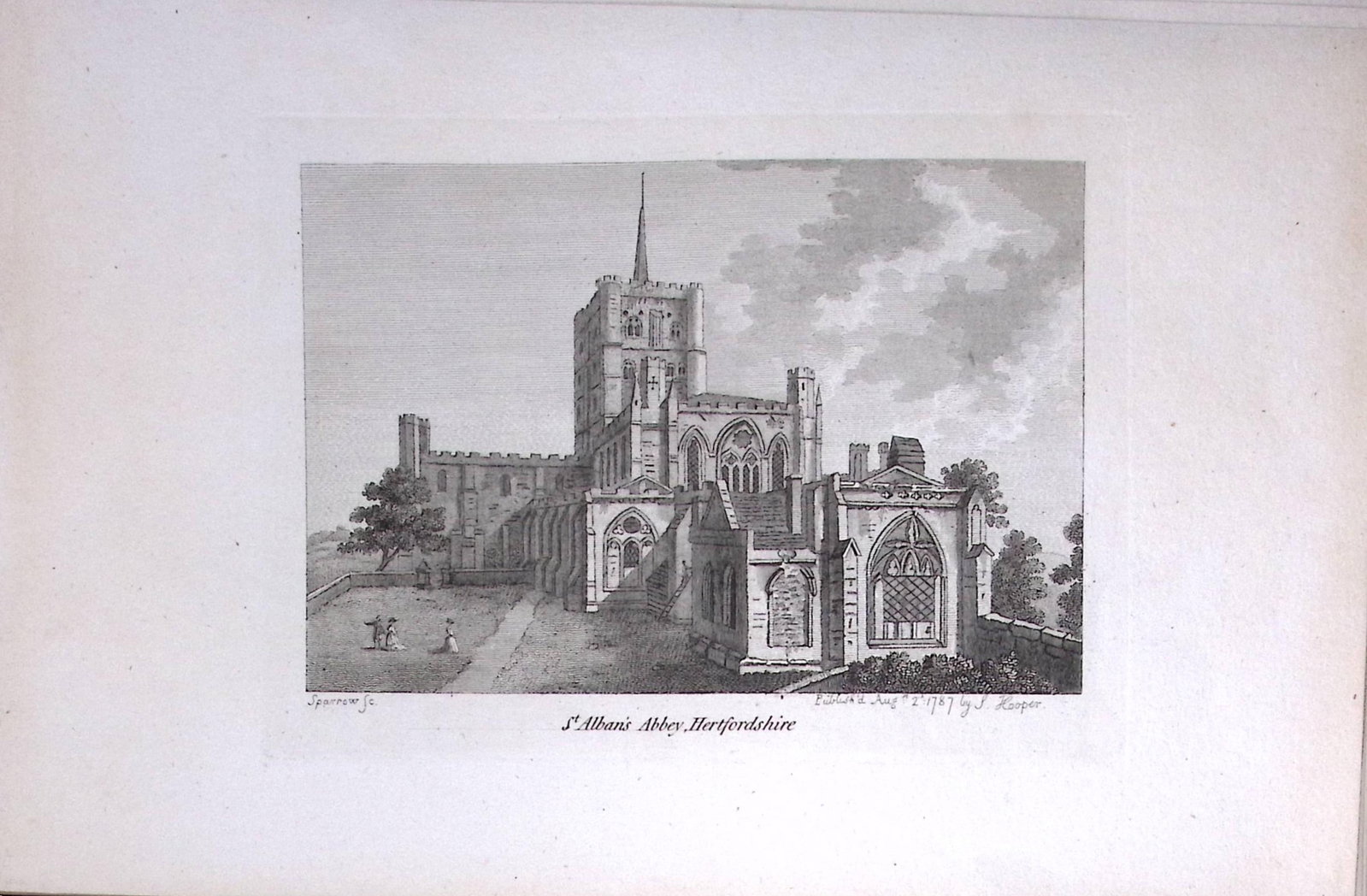 Hertfordshire St Albans Abbey Francis Grose Rare 240 Years-Old Copper Engraving-24: Title: Hertfordshire St Albans Abbey Francis Grose Rare 240 Years-Old Copper Engraving-24 Description: This Antique Book Plates Was Removed from an 8 Volume Edition. Francis Grose's Antiquities