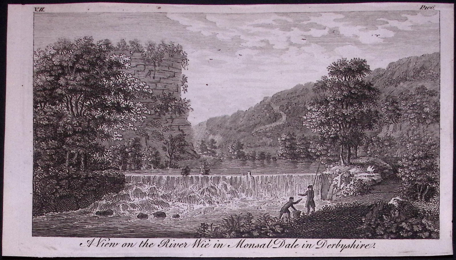 Monsal Dale Derbyshire Rare Georgian Copper Plate Antique Engraving 1776-35: Title: Monsal Dale Derbyshire Rare Georgian Copper Plate Antique Engraving 1776-35 Description: This Nearly 250-Year-Old Antique Piece Was Removed from an Edition of. A New Display of the Beaut