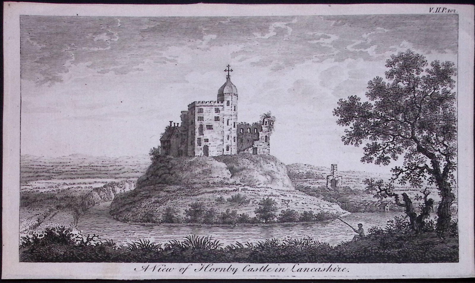 Hornby Castle Lancashire Rare Georgian Copper Antique Engraving 1776-41 (1 of 2)