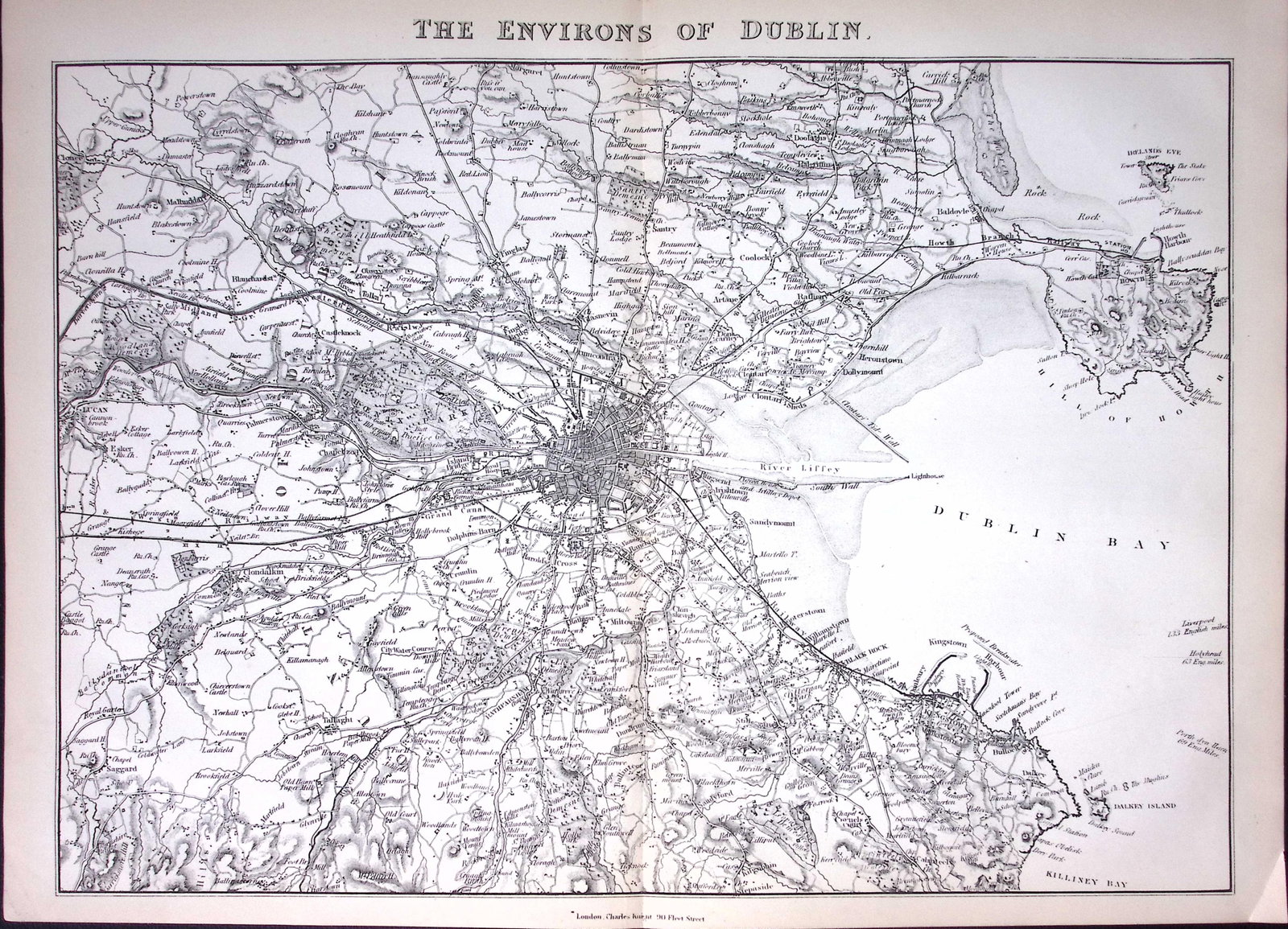 Ireland Large Detailed Map Dublin & Its Environs Antique 175-Year-Old-21-TR: Title: Ireland Large Detailed Map Dublin & Its Environs Antique 175-Year-Old-21-TR Description: The Land We Live In: Pictorial Sketch Book of British Islands. 1850 This Engraved Print Has Been