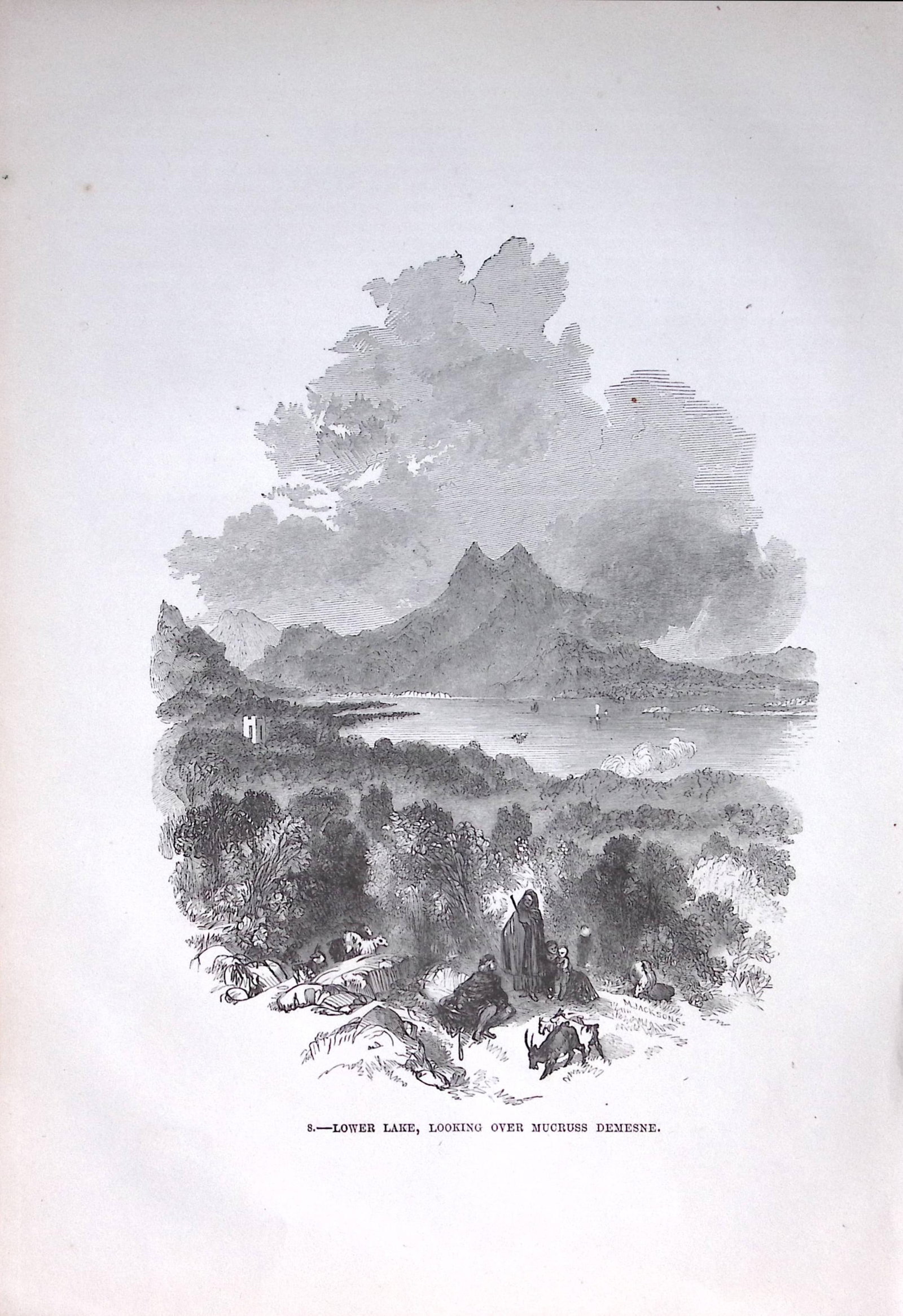 Ireland Killarney Lower Lake Towards Muckross Antique 175-Year-Old Engraved Print-20-TR: Title: Ireland Killarney Lower Lake Towards Muckross Antique 175-Year-Old Engraved Print-20-TR Description: The Land We Live In: Pictorial Sketch Book of British Islands. 1850 This Engraved Print Has