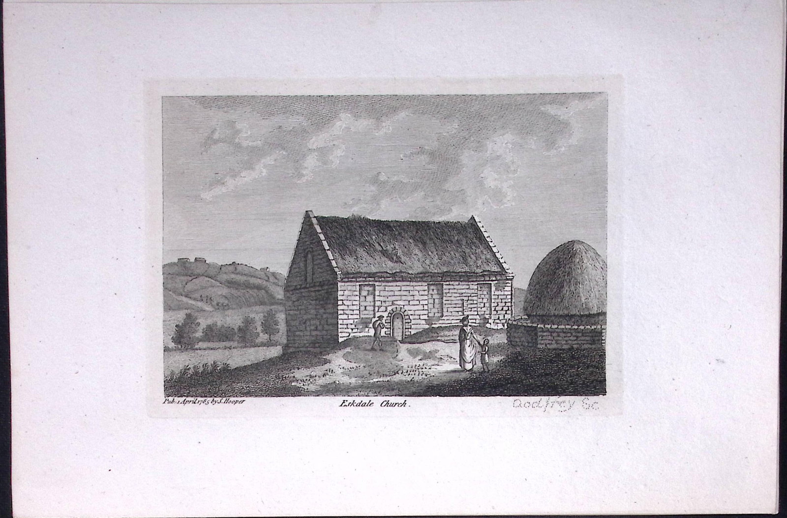 Cumbria Eskdale Church Francis Grose Rare 240 Years-Old Copper Engraving-3: Title: Cumbria Eskdale Church Francis Grose Rare 240 Years-Old Copper Engraving-3 Description: This Antique Book Plates Was Removed from an 8 Volume Edition. Francis Grose's Antiquities of England
