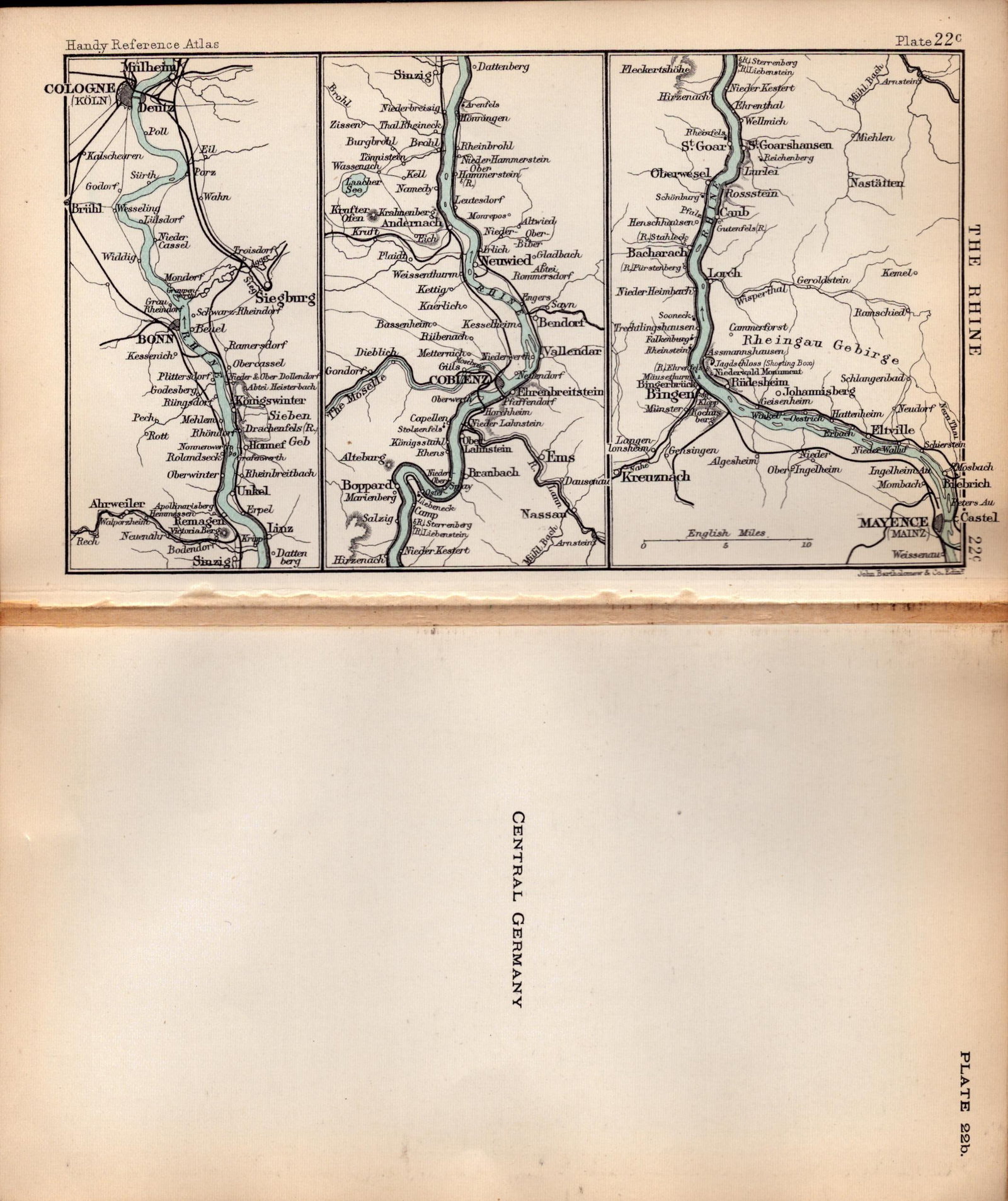 The Germany Empire Double Sided Victorian Antique 1898 Map. - 2
