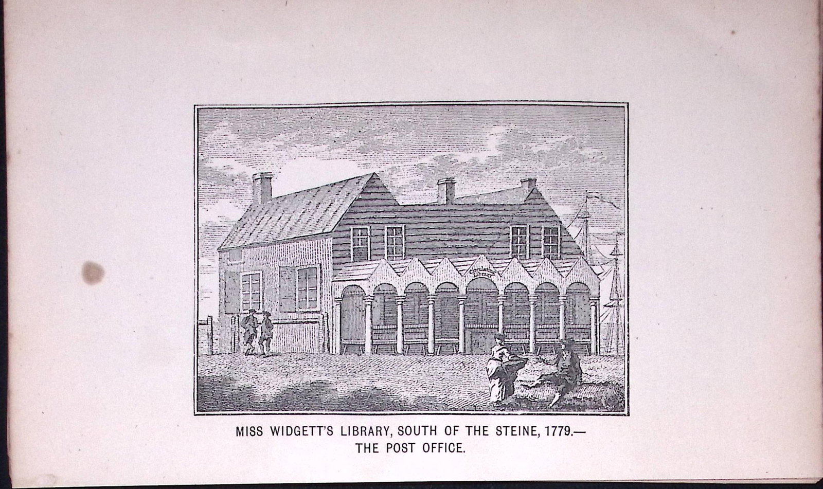 Brighton Miss Widgetts Library, Post Office (1779) Antique 134-Year-Old Print-23-TR (1 of 2)