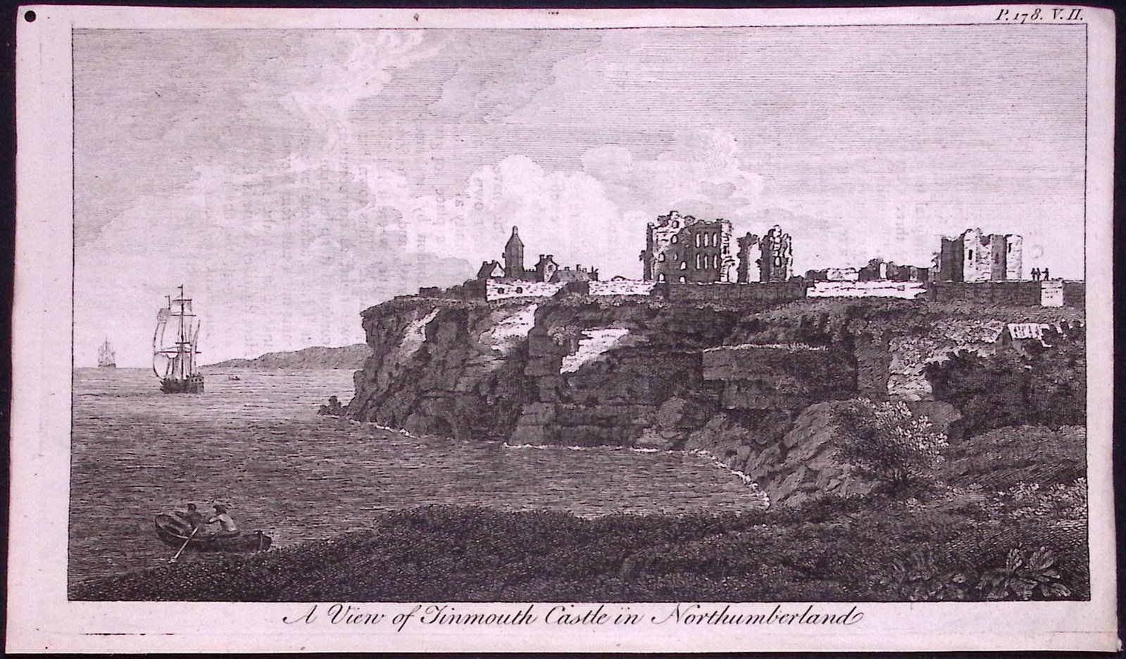 Tynemouth Castle North Shields Rare Georgian Copper Plate Antique Engraving 1776-28: Title: Tynemouth Castle North Shields Rare Georgian Copper Plate Antique Engraving 1776-28 Description: This Nearly 250-Year-Old Antique Piece Was Removed from an Edition of. A New Display of the