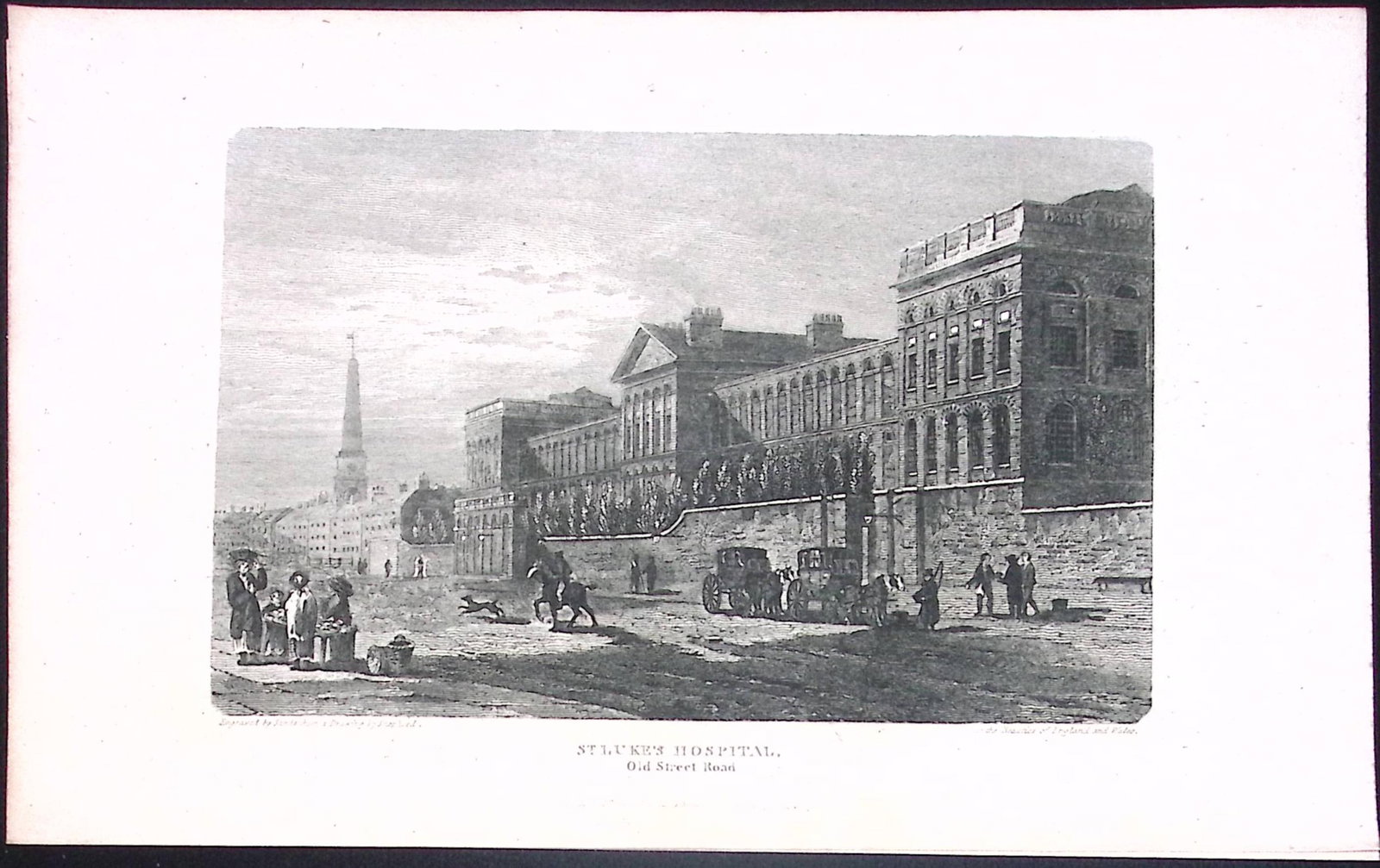 St Lukes Hospital London Antique 200 Years-Old Steel-Engraving-234: Title: St Lukes Hospital London Antique 200 Years-Old Steel-Engraving-234 Description: This London Georgian Antique Print Was Removed from a First Edition of. The Beauties of England and Wales
