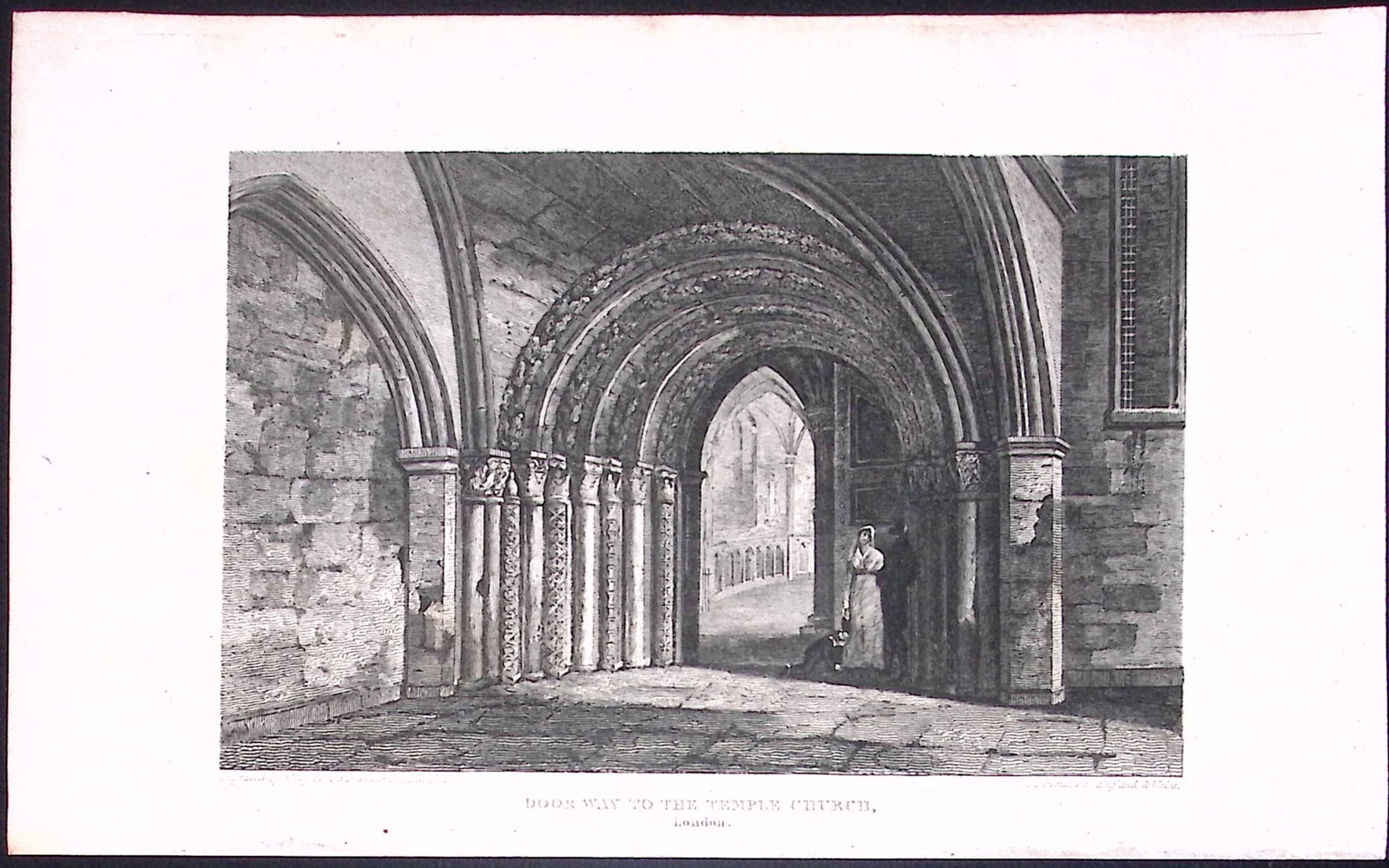 Temple Church Fleet Street London Antique 200 Years-Old Steel-Engraving-260: Title: Temple Church Fleet Street London Antique 200 Years-Old Steel-Engraving-260 Description: This London Georgian Antique Print Was Removed from a First Edition of. The Beauties of England a