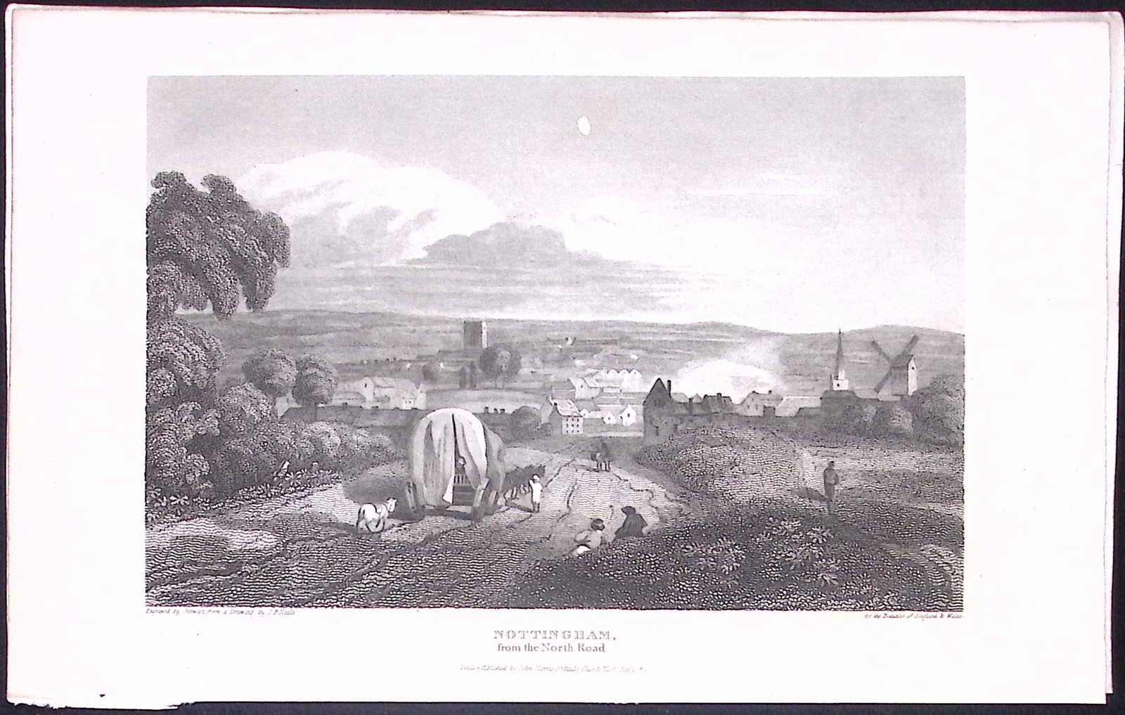Nottingham View of The City Antique 212 Years-Old Steel-Engraving-151: Title: Nottingham View of The City Antique 212 Years-Old Steel-Engraving-151 Description: This Nottinghamshire Georgian Antique Print Was Removed from a First Edition of. The Beauties of Engla