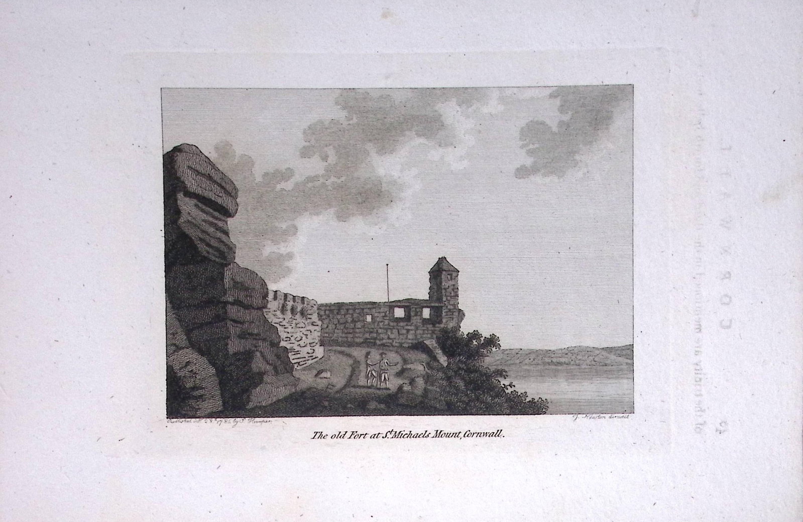 Cornwall St Michael’s Mount Fort Francis Grose Rare 240 Years-Old Copper Engraving-10 (1 of 2)