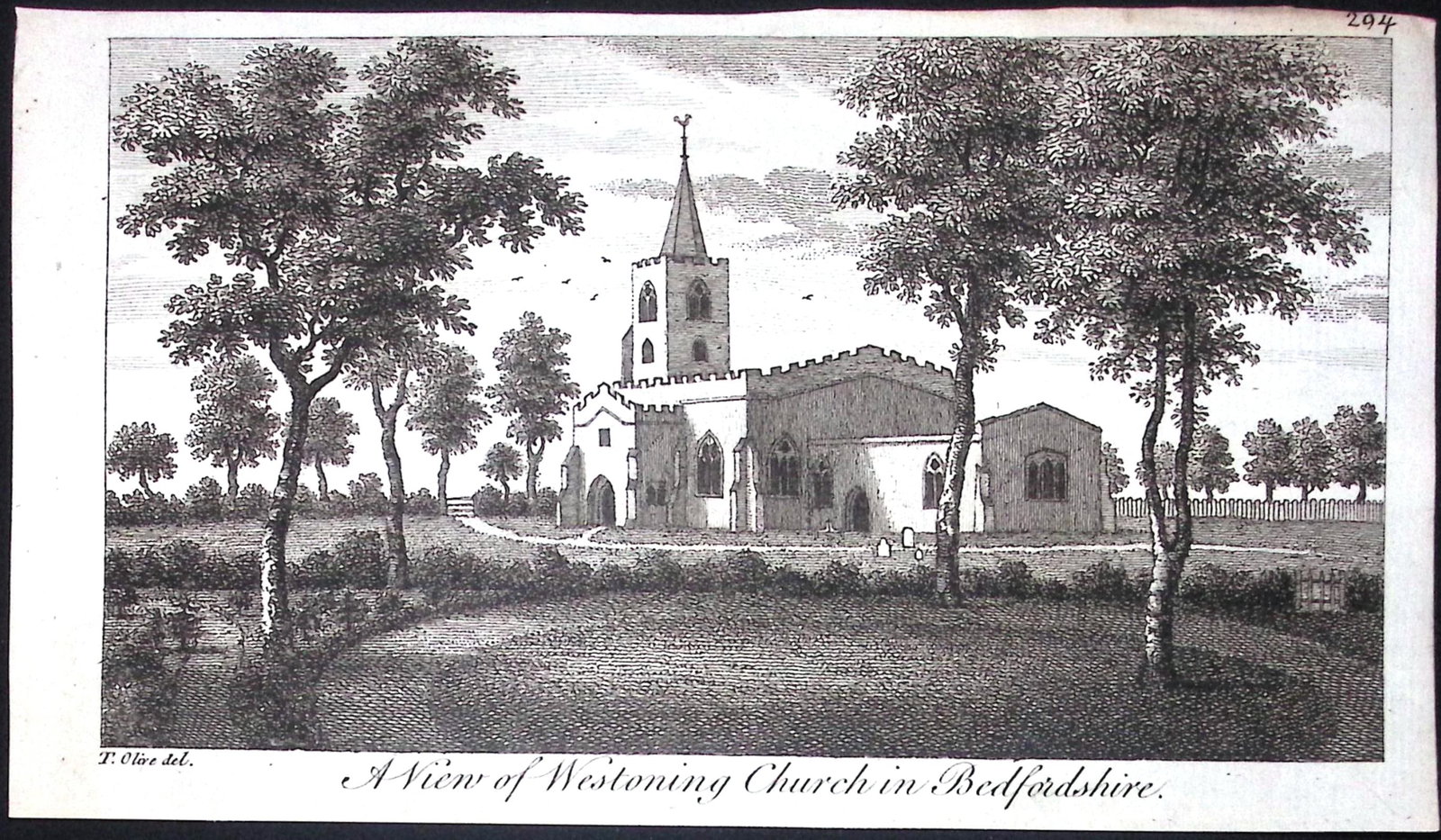Bedford Westoning Church Scarce Georgian Copper Antique 1776 Engraving-126.: Title: Bedford Westoning Church Scarce Georgian Copper Antique 1776 Engraving-126. Description: This Nearly 250-Year-Old Antique Piece Was Removed from an Edition of. A New Display of the Beauties of