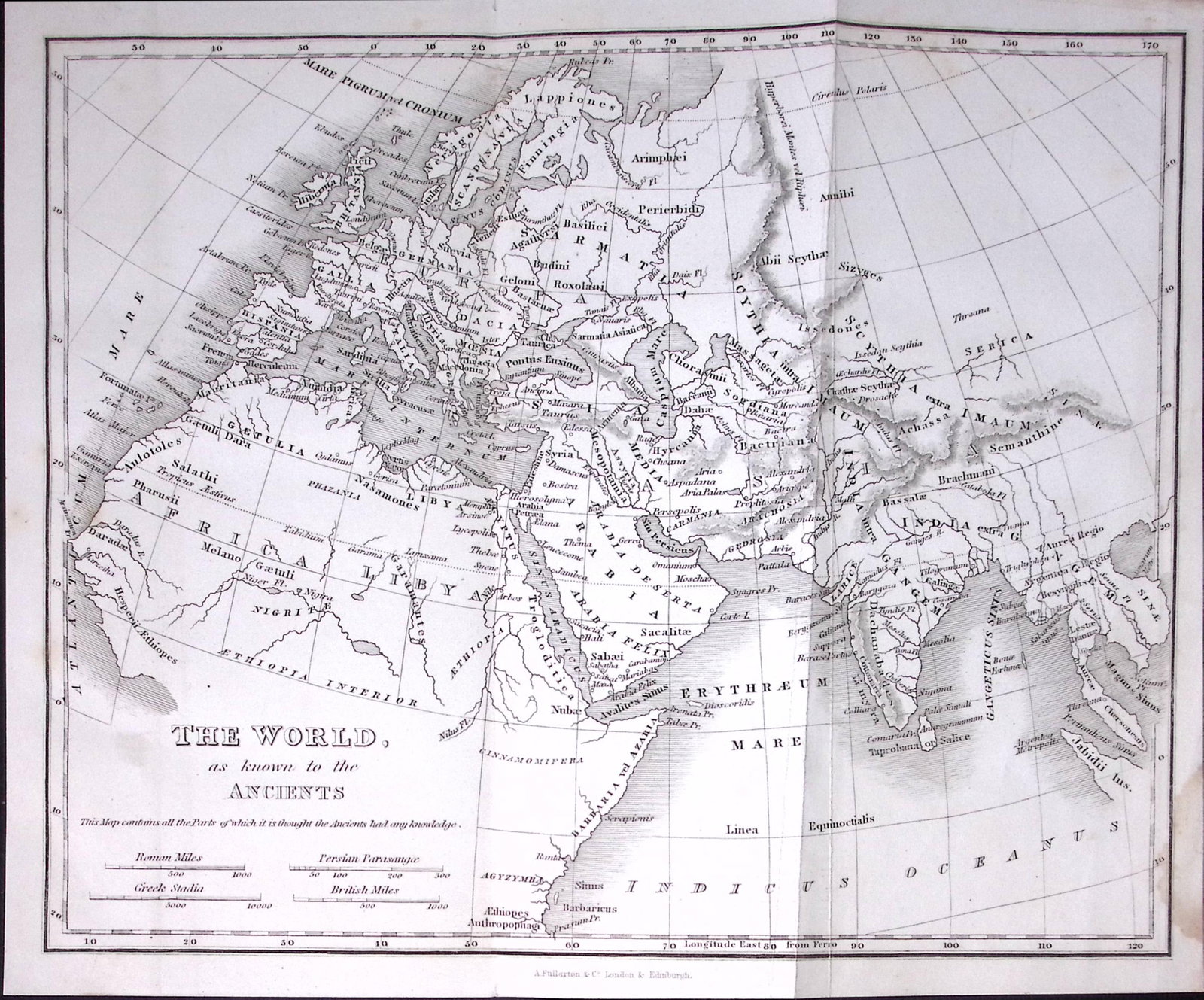 The Ancient World Detailed Antique 179-Year-Old Engraved Map-5-TR (1 of 2)