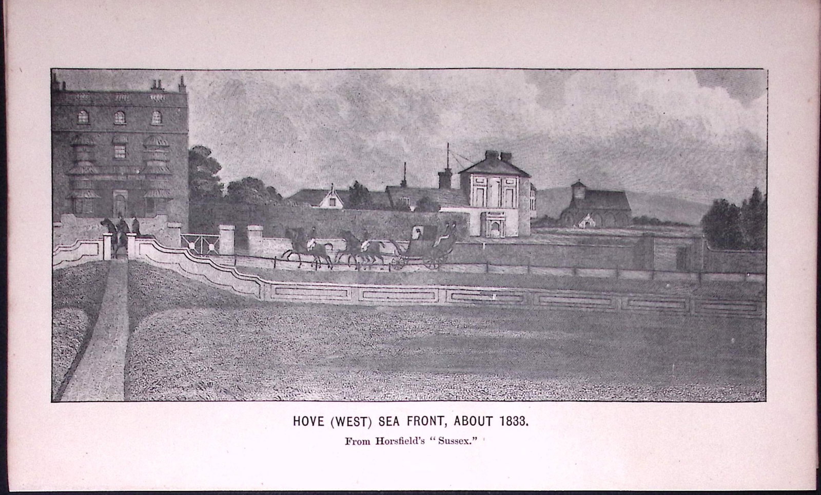 Brighton Hove Sea Front (1833) Antique 134-Year-Old Print-30-TR (1 of 2)