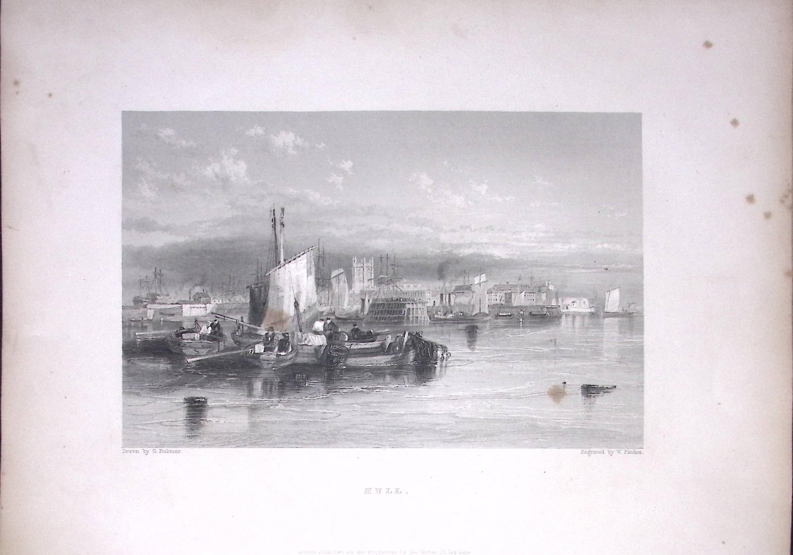 Hull City & Docks Yorkshire WH Bartlett 1842 Antique Steel Engraving-13-TR: Title: Hull City & Docks Yorkshire WH Bartlett 1842 Antique Steel Engraving-13-TR Description: This Steel Engraved Print Has Been Removed from an Antique 1842 Edition of. Finden’s The