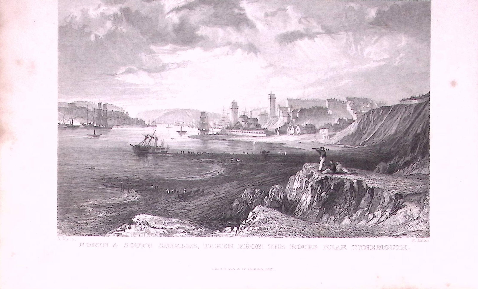 North & South Shields Northumberland 1835 Antique Steel Engraving-23-TR: Title: North & South Shields Northumberland 1835 Antique Steel Engraving-23-TR Description: This Image Steel Engraved Print Has Been Removed from an Antique 1835 Edition of. Westmorland, Cu