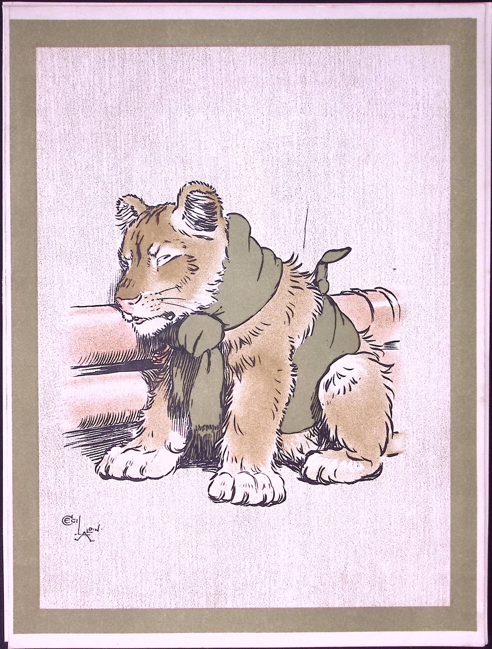Cecil Aldin Antique Zoo Babies Scarce Illustration “The Lioness Cub”-24: Title: Cecil Aldin Antique Zoo Babies Scarce Illustration “The Lioness Cub”-24 Description: This Difficult to Obtain Illustration Has Been Removed from an Original Edition of. Cecil