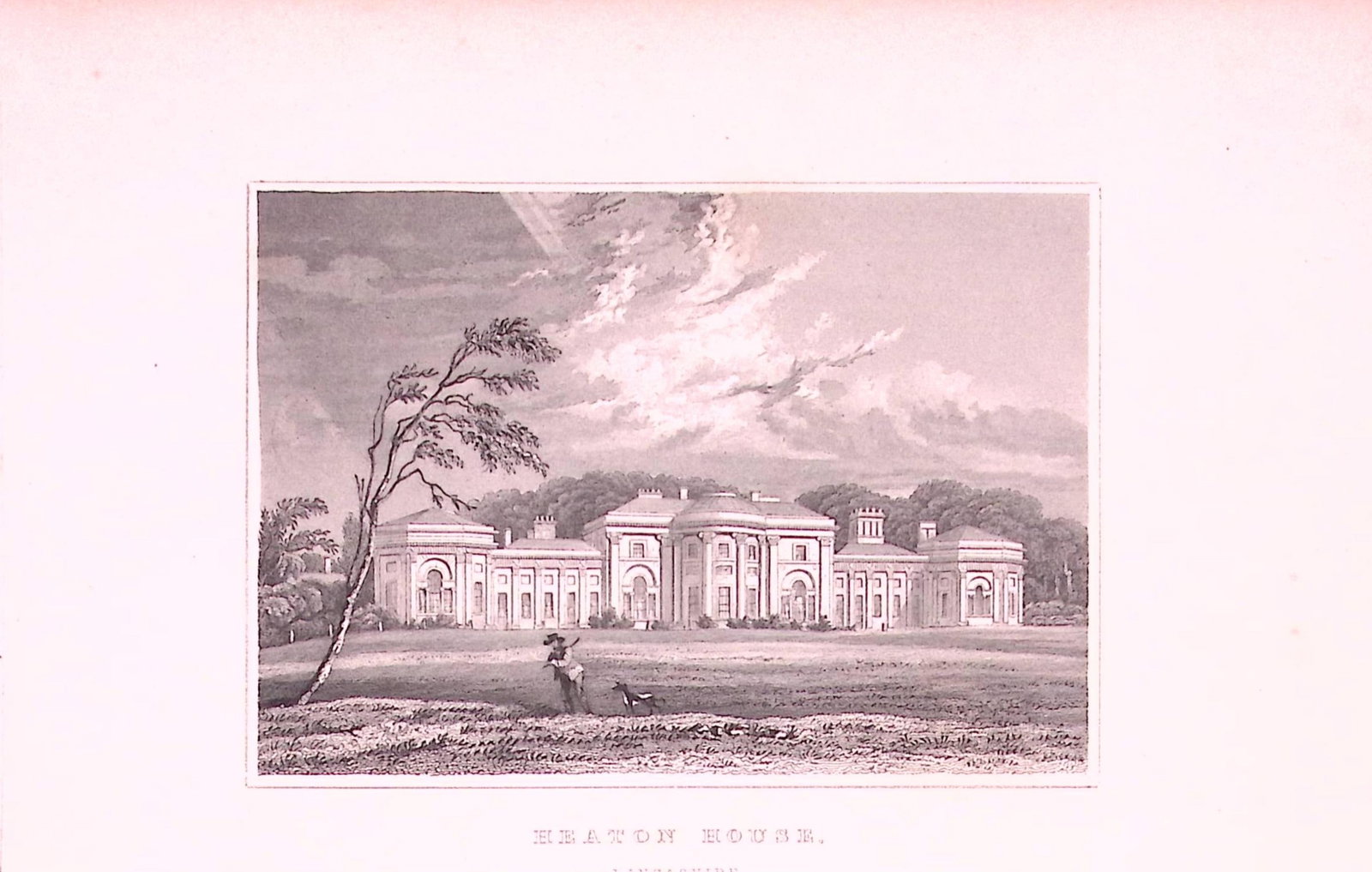Heaton House Heaton Park Manchester Antique 197 Years-Old Engraving-13: Title: Heaton House Heaton Park Manchester Antique 197 Years-Old Engraving-13 Description: This Antique Print Was Removed from a 134-Year-Old Edition of. Jones' Views of the Seats, Mansions, Castles
