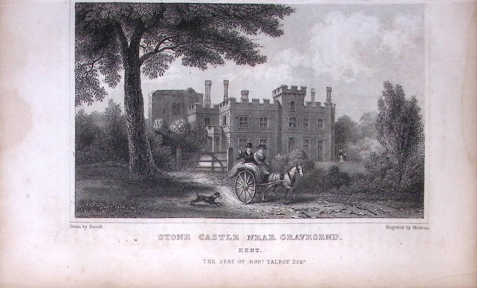 Gravesend Stone Castle Kent 1829 Antique 197 Years-Old Steel Engraving-36: Title: Gravesend Stone Castle Kent 1829 Antique 197 Years-Old Steel Engraving-36 Description: This Antique Print Was Removed from a 197-Year-Old Edition of. W. H. Ireland's Study of The H