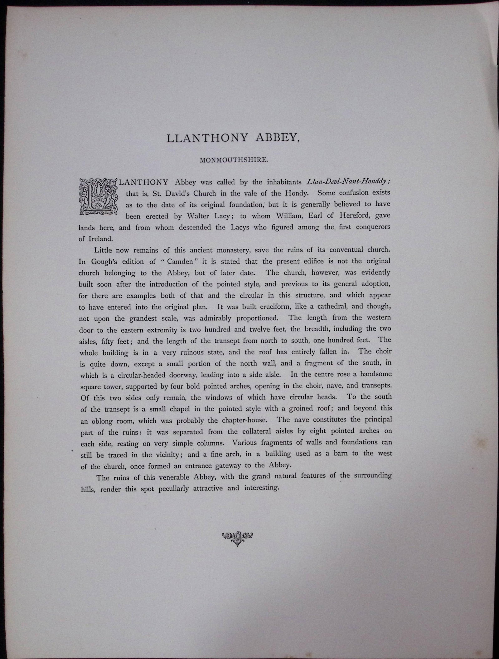 J.M.W Turner Rare “LLanthony Abbey Wales” 1873 Picturesque Views in England-28 - 2