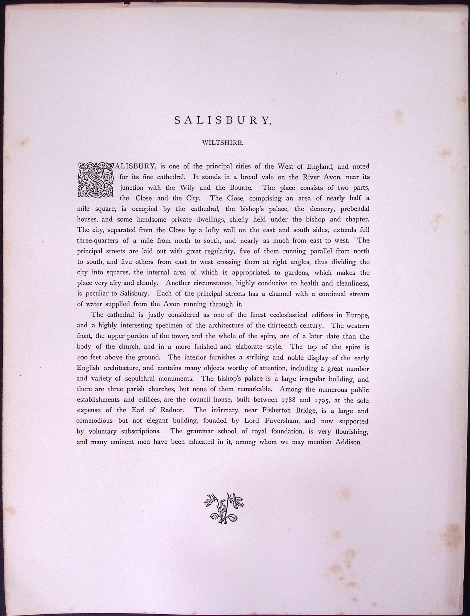 J.M.W Turner Rare “City of Salisbury” 1873 Picturesque Views in England-58 - 2