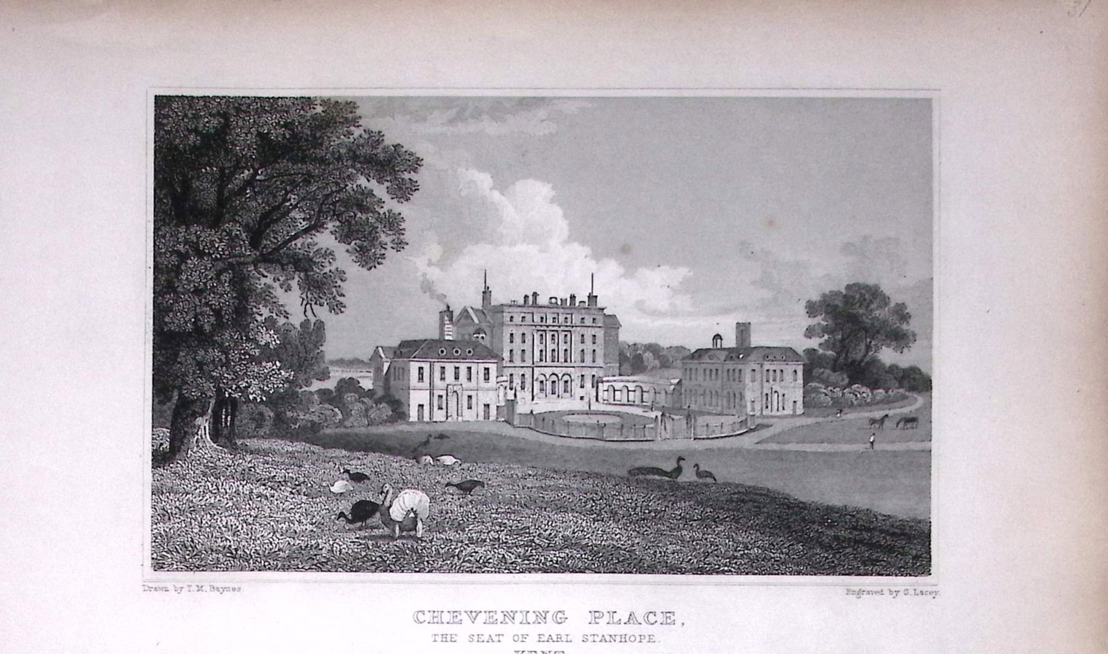 Chevening Place Kent 1829 Antique 197 Years-Old Steel Engraving-65: Title: Chevening Place Kent 1829 Antique 197 Years-Old Steel Engraving-65 Description: This Antique Print Was Removed from a 197-Year-Old Edition of. W. H. Ireland's Study of The History and