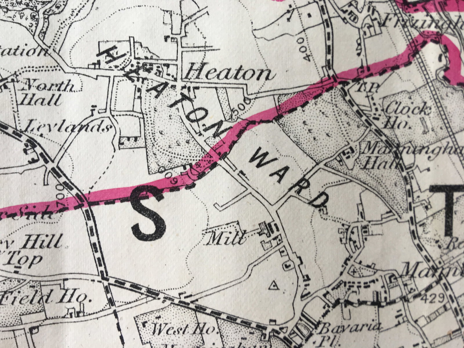 Antique 139 Years-Old Scarce Map City of Bradford 1885 Boundary Changes. - 8