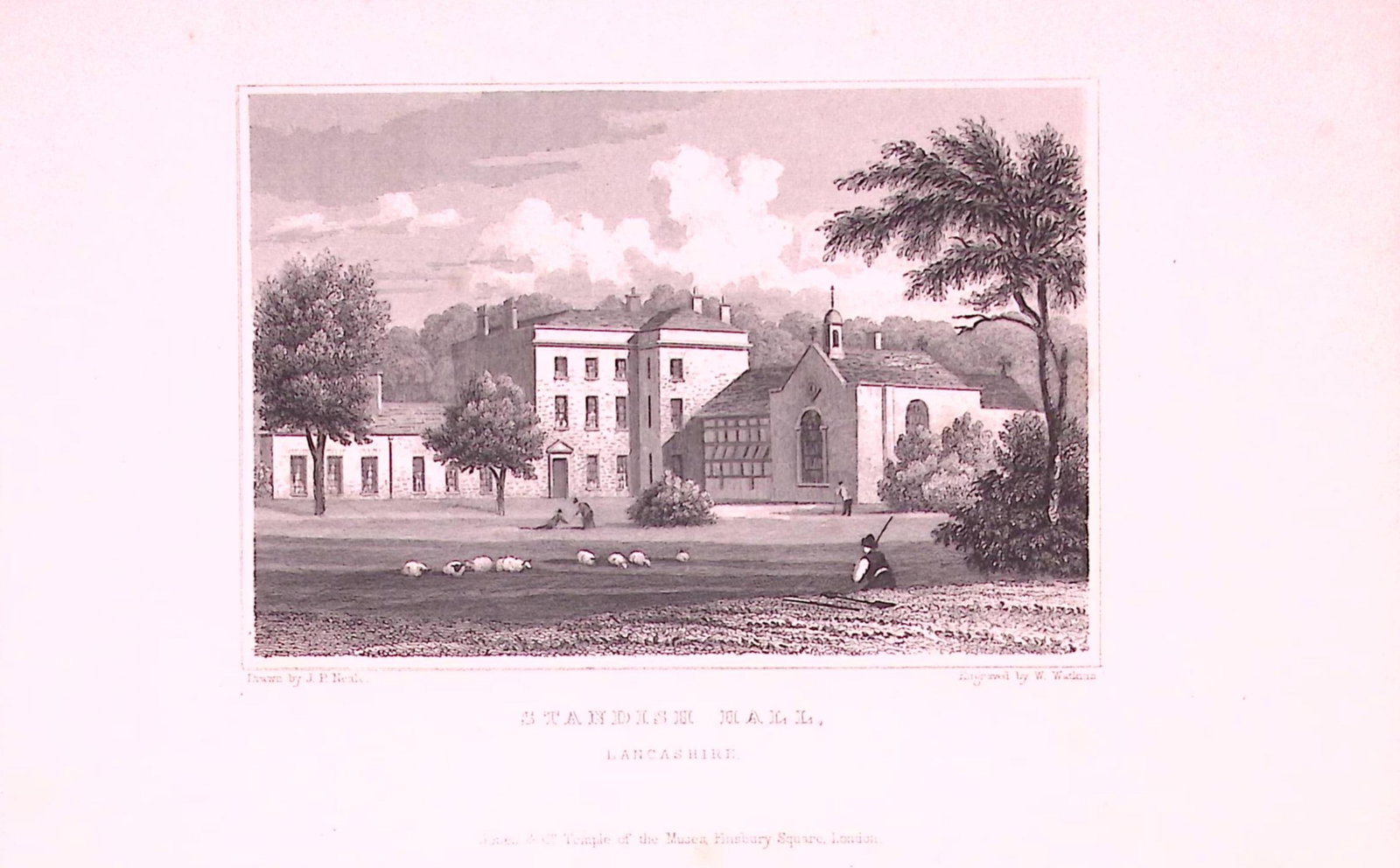 Standish Hall Wigan Lancashire Antique 197 Years-Old Engraving-14: Title: Standish Hall Wigan Lancashire Antique 197 Years-Old Engraving-14 Description: This Antique Print Was Removed from a 134-Year-Old Edition of. Jones' Views of the Seats, Mansions, Castles