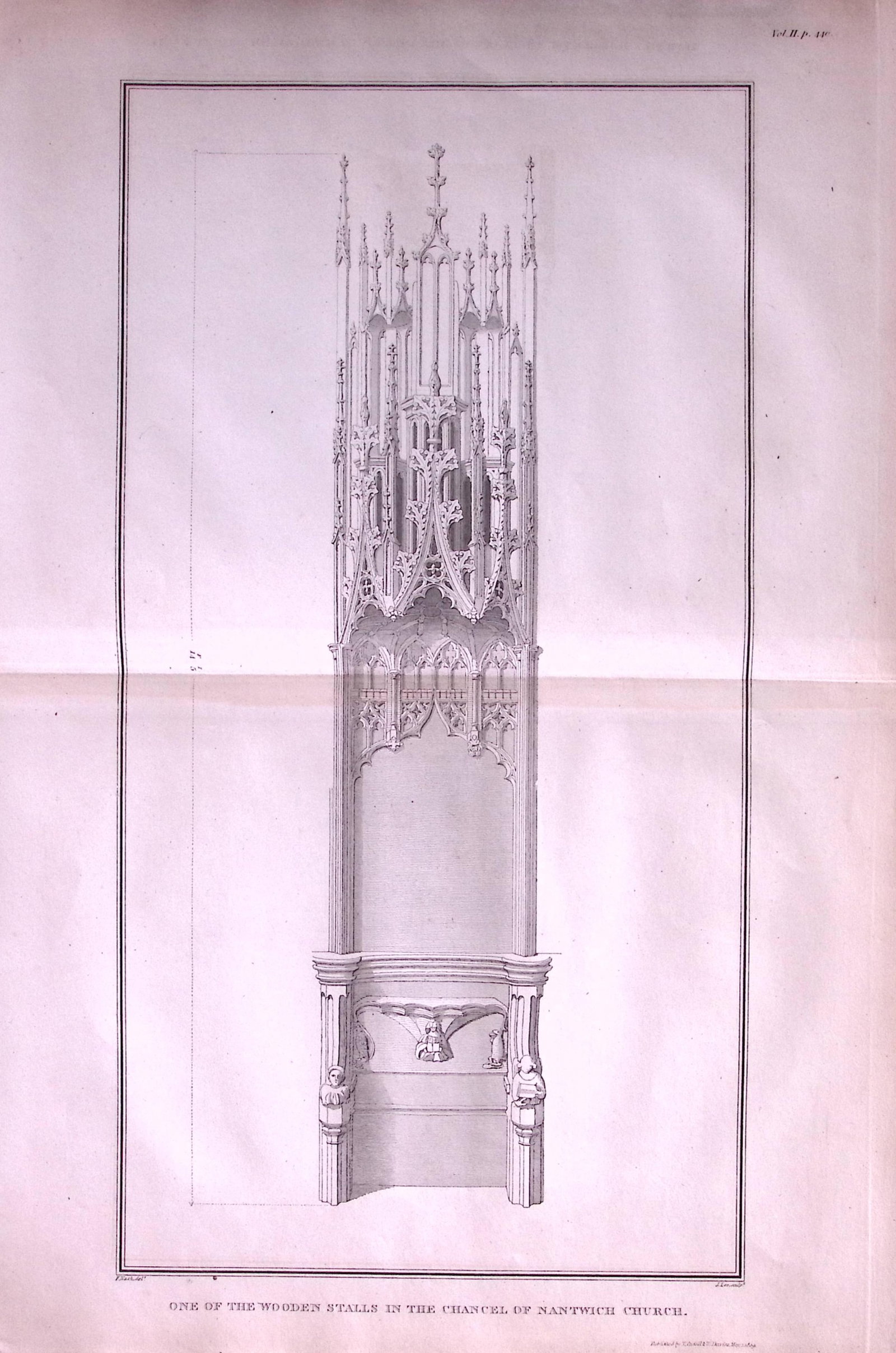 The Chancel of Nantwich Church Antique 216-Year-Old Large Copperplate-29-TR: Title: The Chancel of Nantwich Church Antique 216-Year-Old Large Copperplate-29-TR Description: The Chancel of Nantwich Church Antique 216-Year-Old Large Copperplate-29-TR This Antique Copperplate