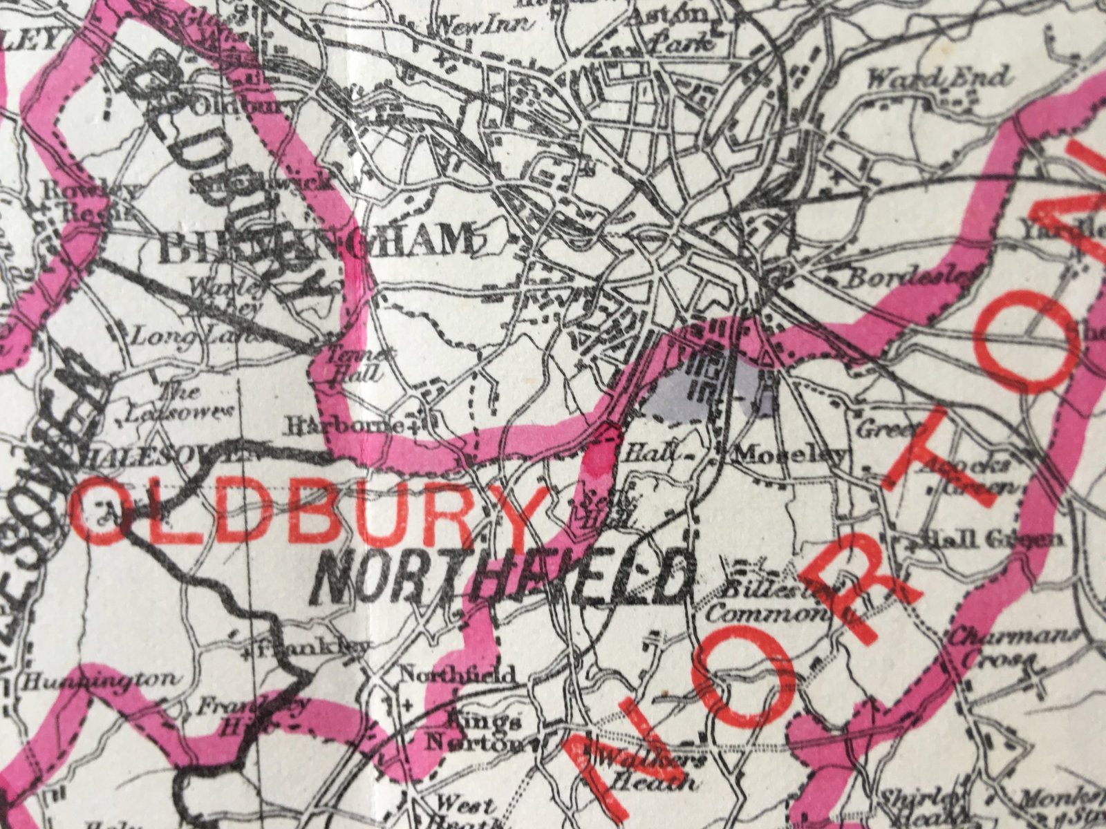 Antique 139 Years-Old Scarce Map Worcestershire 1885 Boundary Changes. - 8