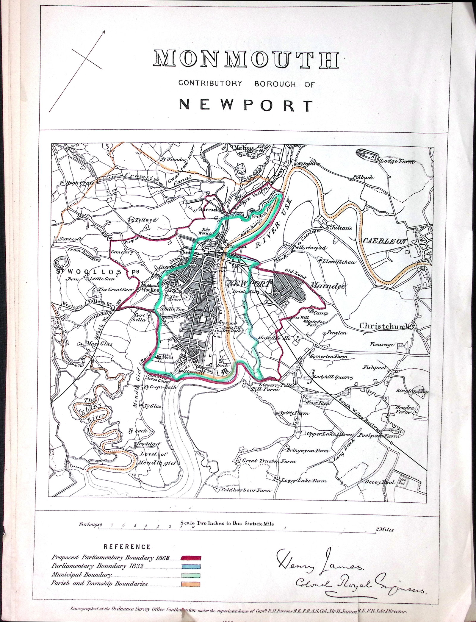 Newport City & District Wales Boundary Commission 157-Year-Old Antique Map.: Title: Newport City & District Wales Boundary Commission 157-Year-Old Antique Map. Description: Newport City & District Wales Boundary Commission 157-Year-Old Antique Map. Original Anti
