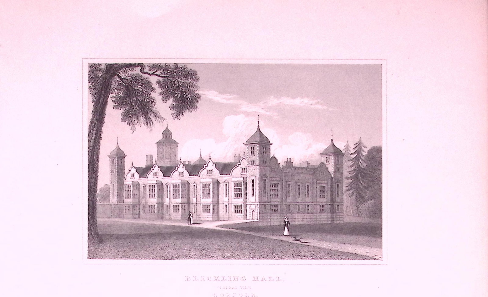 Blickling Hall Norfolk Antique 197 Years-Old Engraving-4: Title: Blickling Hall Norfolk Antique 197 Years-Old Engraving-4 Description: This Antique Print Was Removed from a 134-Year-Old Edition of. Jones' Views of the Seats, Mansions, Castles of Noblemen
