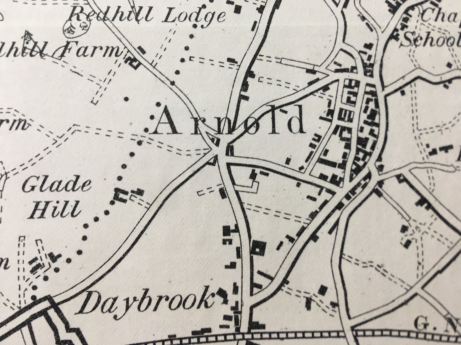 Antique 139 Years-Old Scarce Map City of Nottingham 1885 Boundary Changes. - 2
