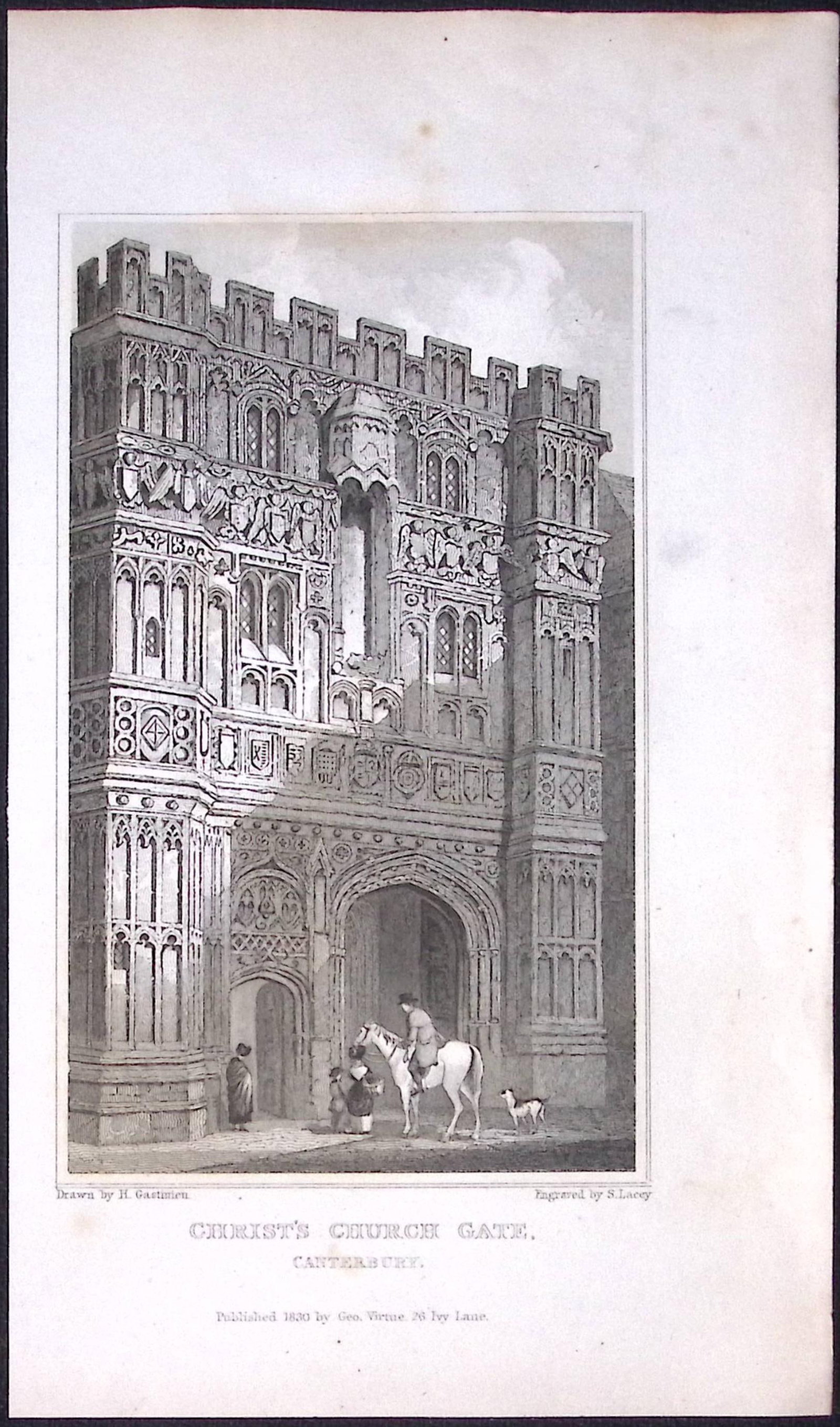 Christ’s Church Canterbury Kent 1829 Antique 197 Years-Old Steel Engraving-68: Title: Christ’s Church Canterbury Kent 1829 Antique 197 Years-Old Steel Engraving-68 Description: This Antique Print Was Removed from a 197-Year-Old Edition of. W. H. Ireland's Stud