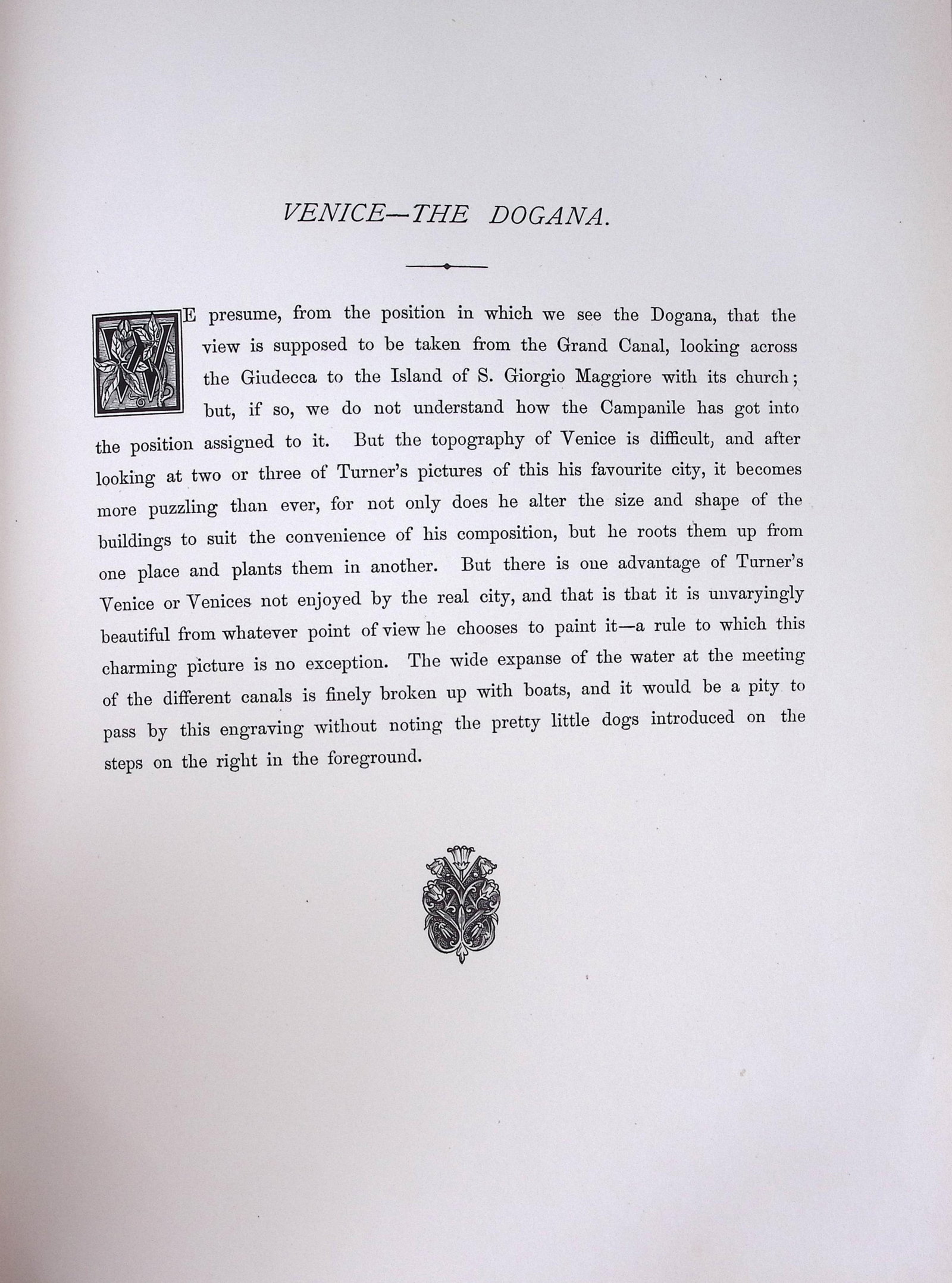 J.M.W Turner The Dogana Venice Large Antique Steel Engraving-24-TR - 2