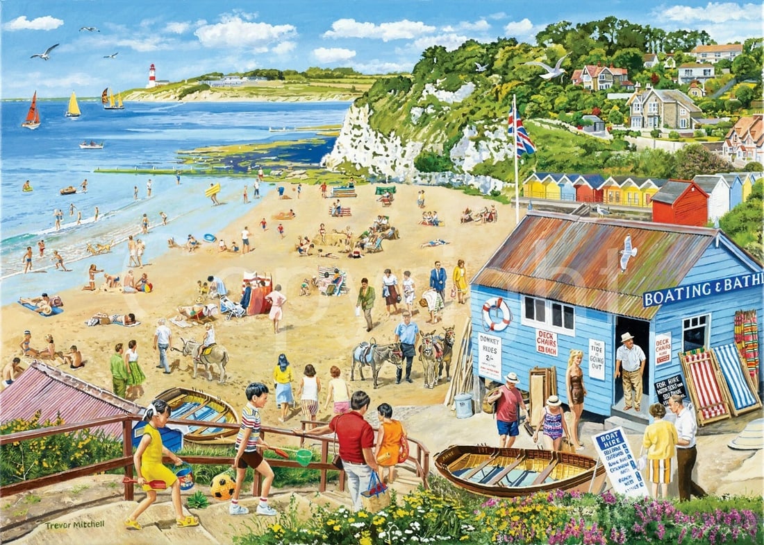 The Beach 1960's Holiday Scene Donkey Rides Boating Deckchairs Metal Wall Art: Title: The Beach 1960's Holiday Scene Donkey Rides Boating Deckchairs Metal Wall Art Description: ★ Approx Size 16” x 12” (Inches) 400 x 300 (mm). ★ Our Metal Art Design Comes