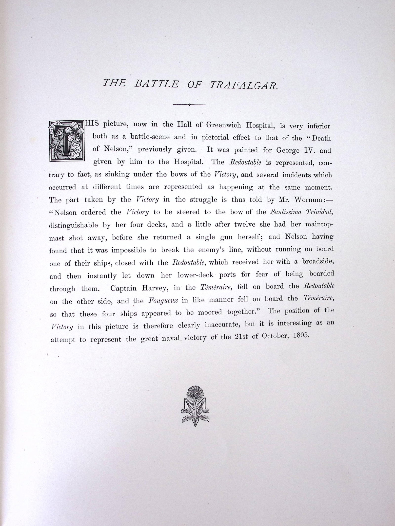 J.M.W Turner The Battle of Trafalgar Antique Steel Engraving-70-TR - 2