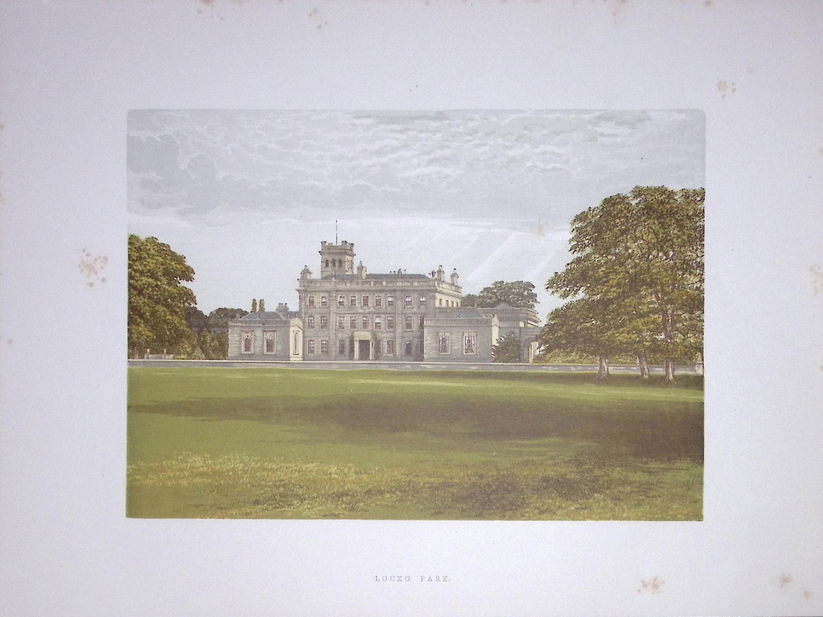 Locko Park Derby 160 Years-Old Gilt-Edge Antique Coloured Book Plate-33: Title: Locko Park Derby 160 Years-Old Gilt-Edge Antique Coloured Book Plate-33 Description: This Stunning Gilt-Edged Colour Plate illustrated by Alexander Francis Lydon and Coloured By. Benjamin