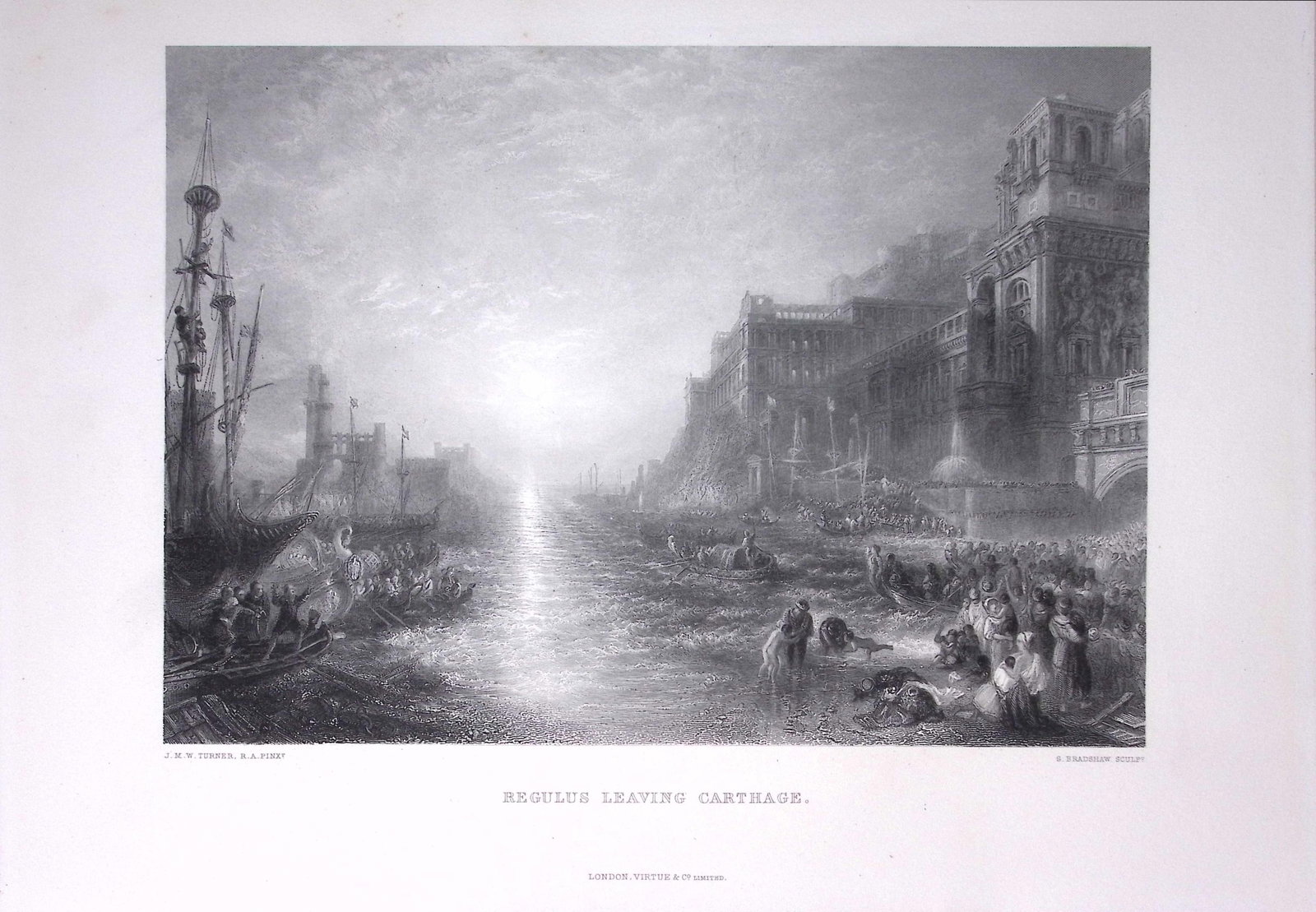 J.M.W Turner Mercury And Argus Antique Large Steel Engraving-20-TR: Title: J.M.W Turner Mercury And Argus Antique Large Steel Engraving-20-TR Description: This Antique Steel-Engraving Was Removed from an Edition Of. The Turner Gallery a Series of 120