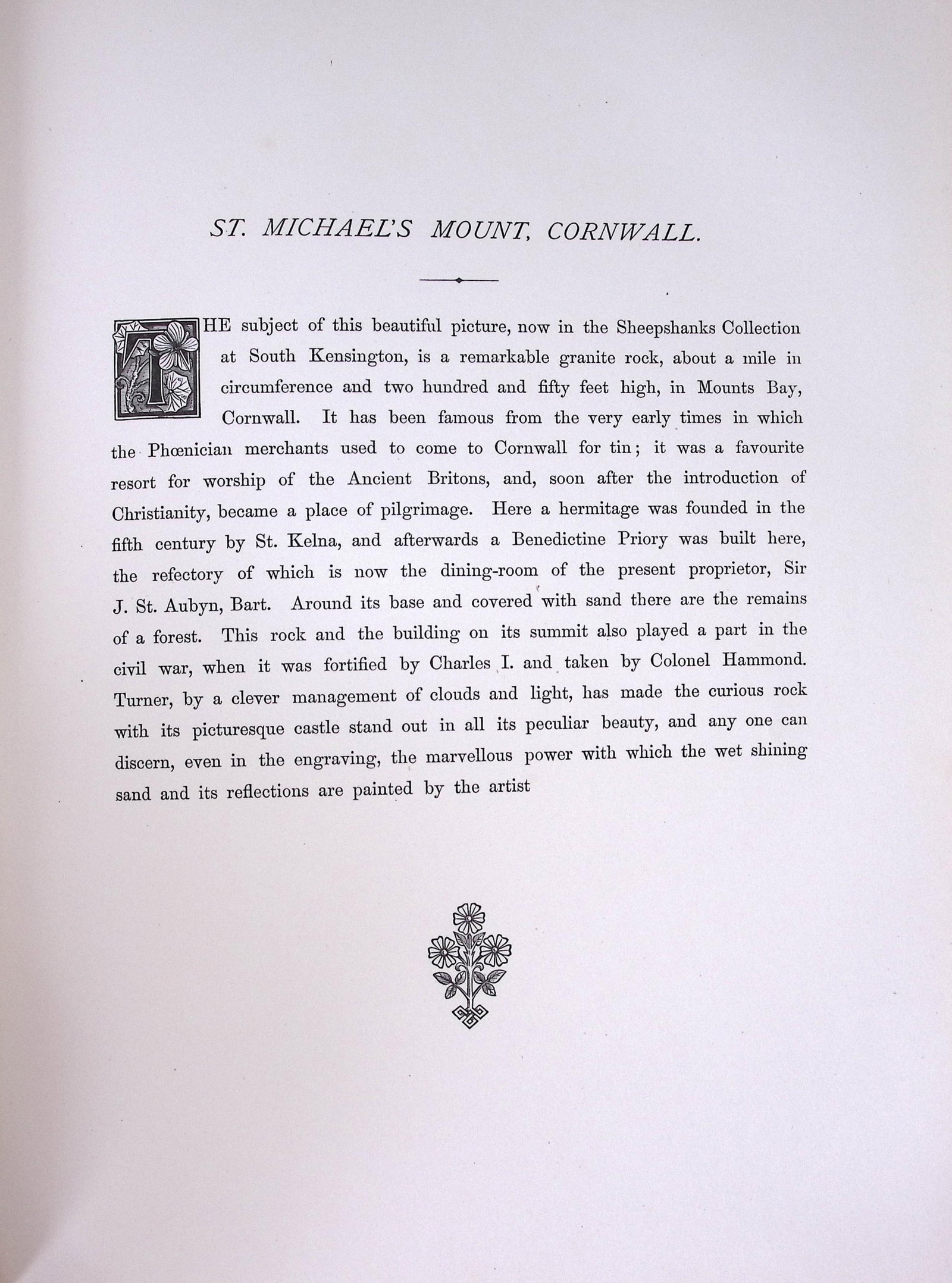 J.M.W Turner Cornwall St Michaels Mount Antique Steel Engraving-26-TR - 2