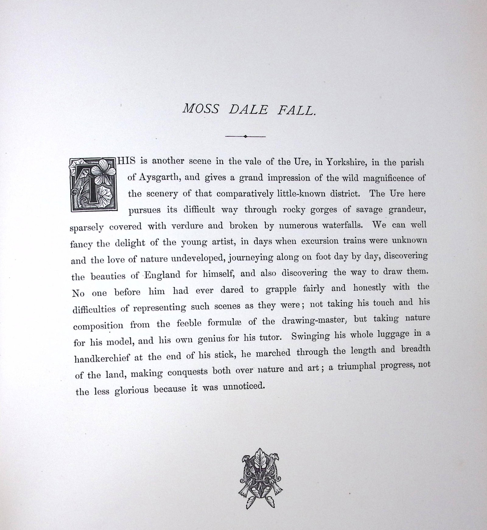 J.M.W Turner Moss Dale Fall Wensleydale Yorkshire Antique Steel Engraving-91-TR - 2