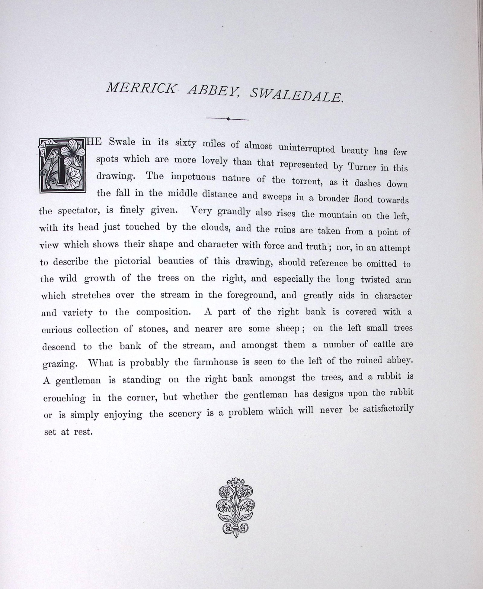 J.M.W Turner Merrick Abbey Swaledale Yorkshire Antique Steel Engraving-87-TR - 2