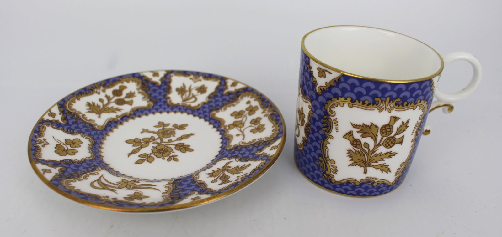 Royal Worcester George II Royal Collection Demitasse & Saucer - 3