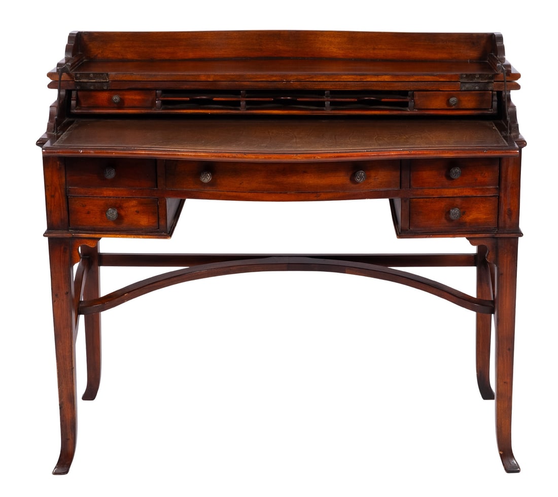 Theodore Alexander Style Hardwood Writing Desk with Fitted Interior - 2