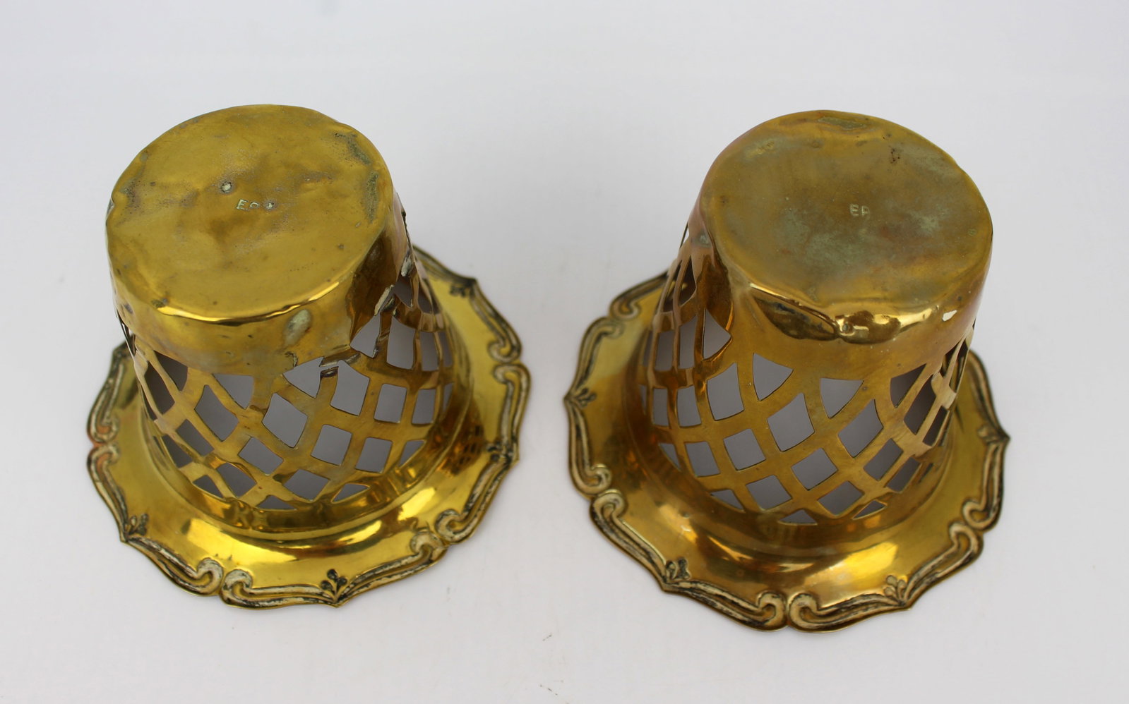 Pair of Antique Brass Dishes - 3