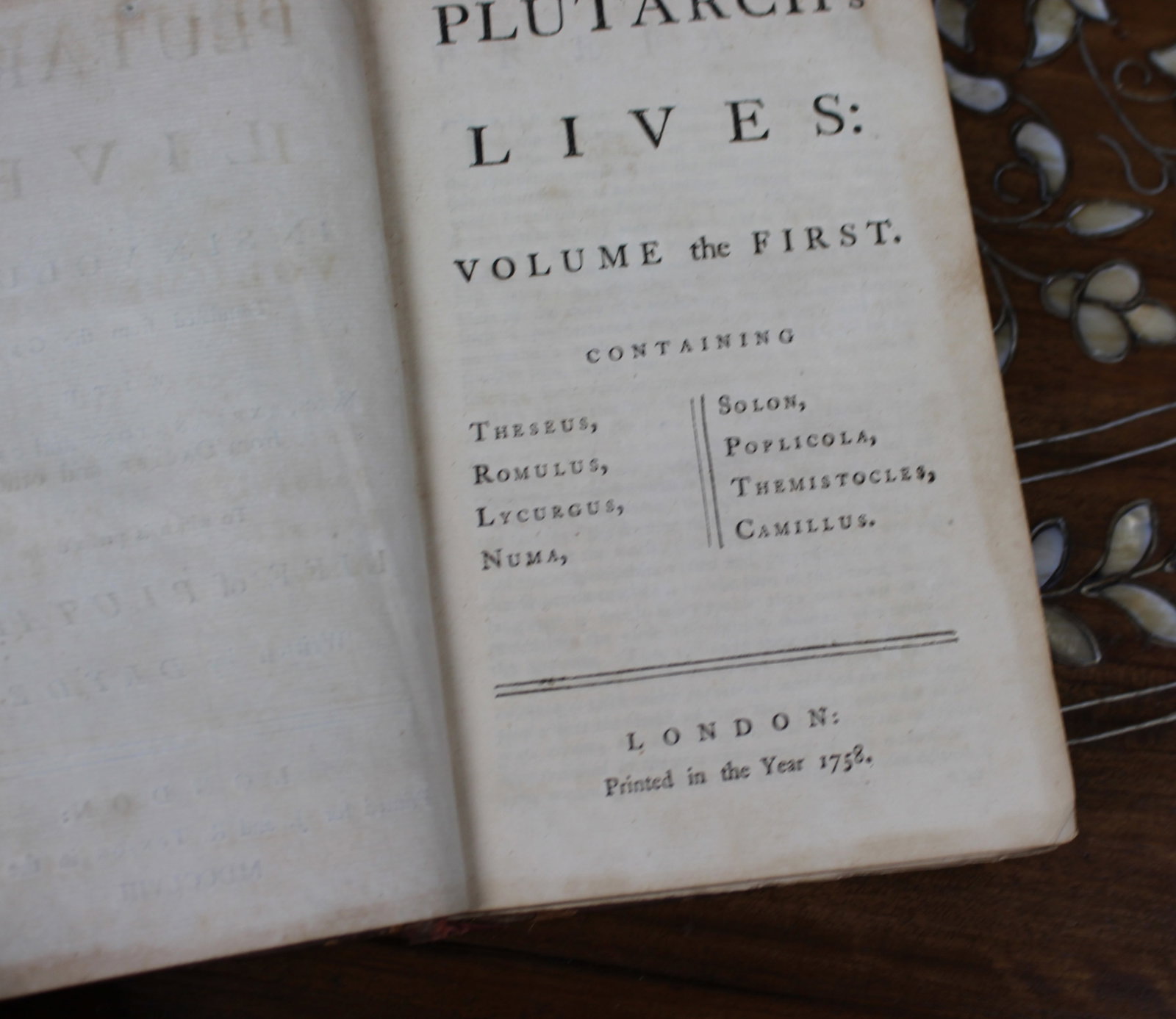 Complete Set of Plutarch’s Lives – Six Volumes, London 1758 (J. & R. Tonson) - 20