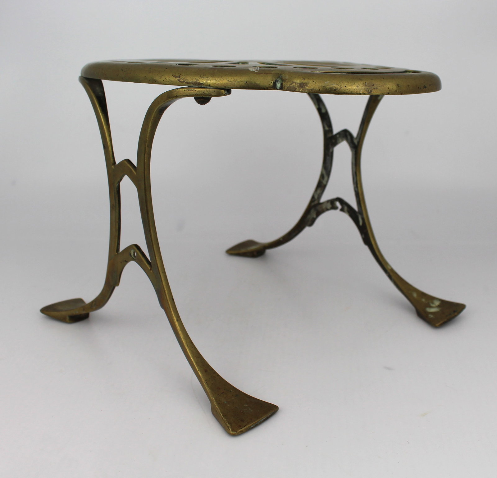 Antique Brass Kettle Trivet - 3