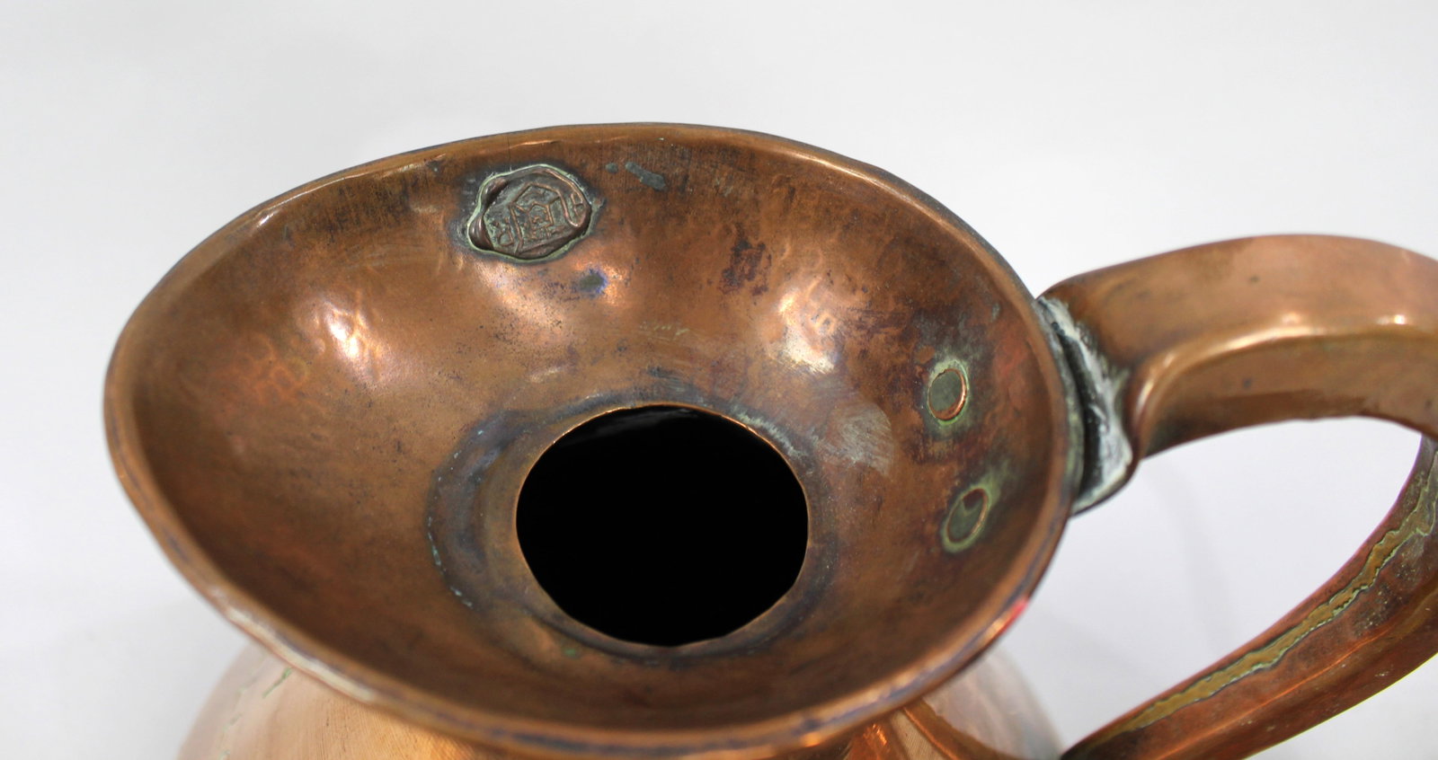 Set of 6 Antique Graduated Haystack Copper Jugs - 4