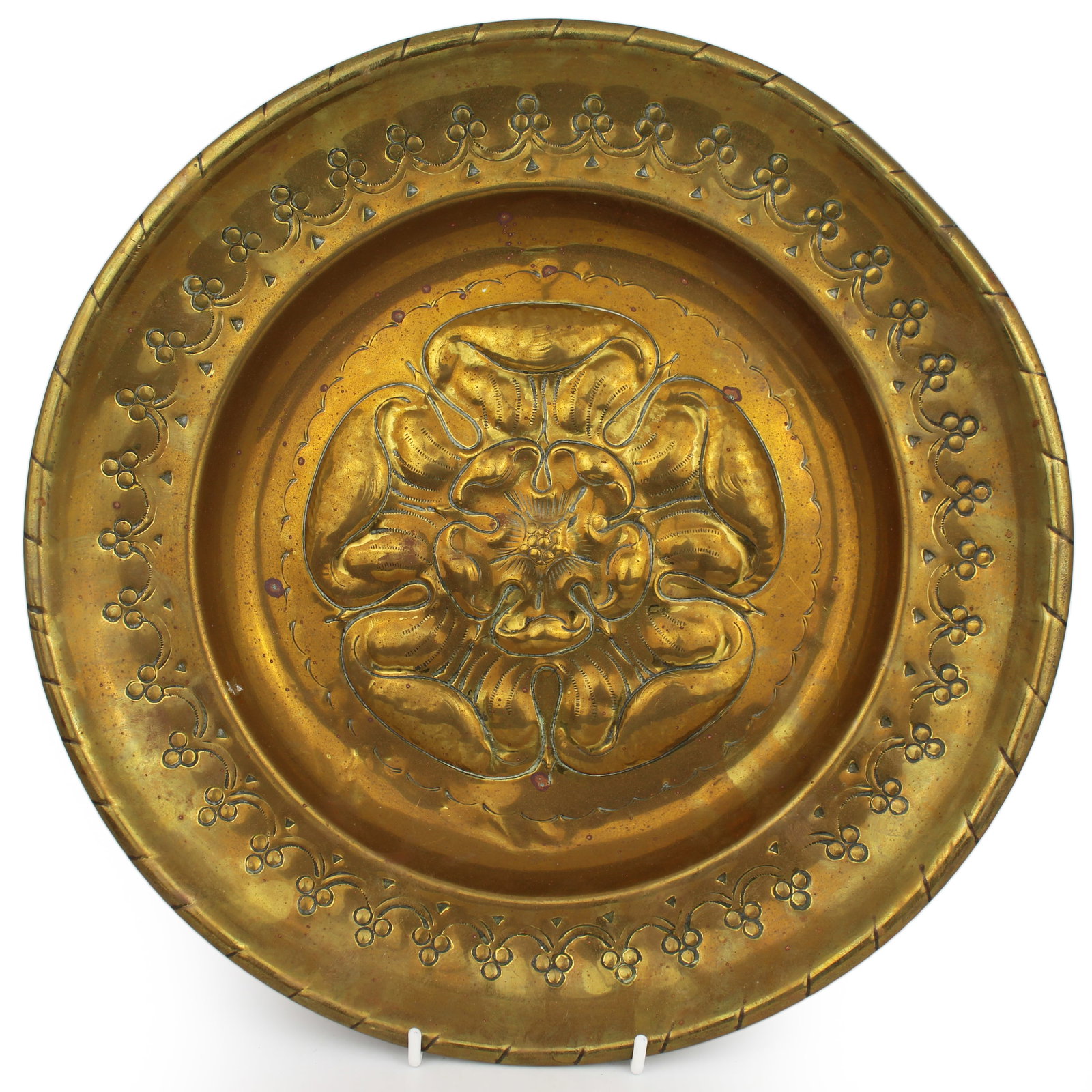 Collection of 8 Antique Brass Wall Chargers & Plates - 5