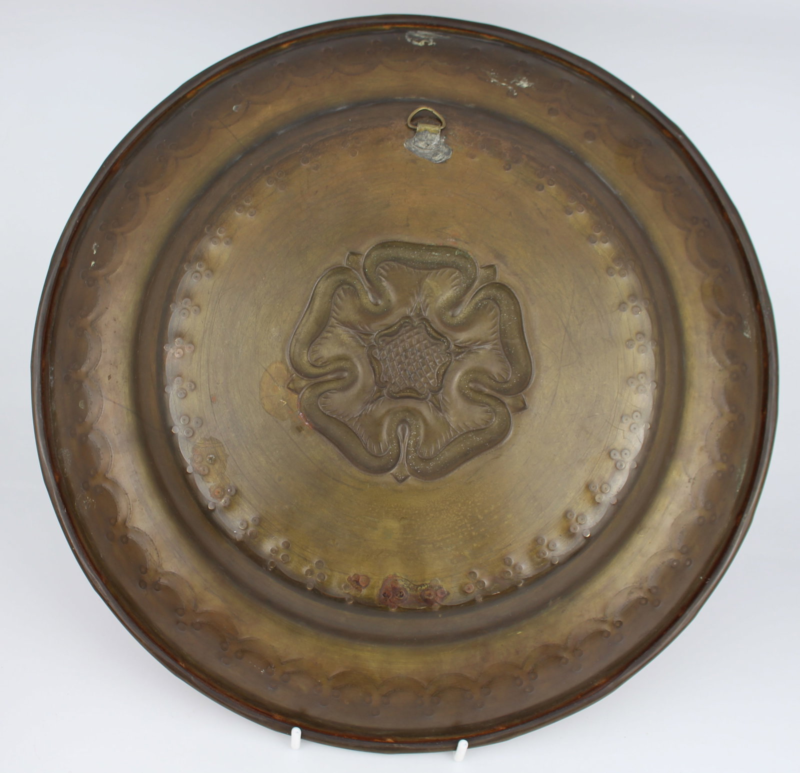 Collection of 8 Antique Brass Wall Chargers & Plates - 8